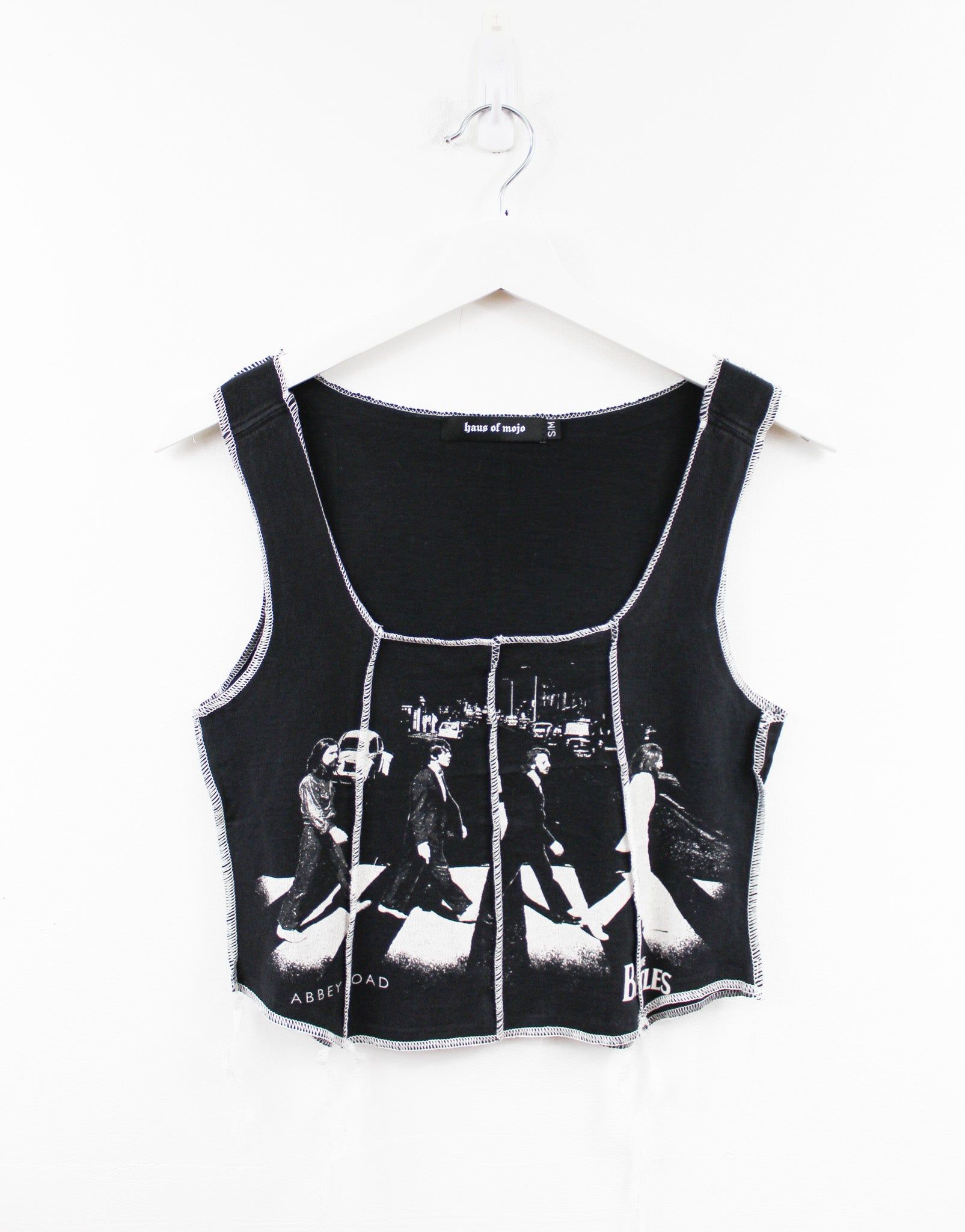 Haus Of Mojo Reworked Vintage The Beatles Abbey Road Double Stitch Crop Top sold by HG Vintage