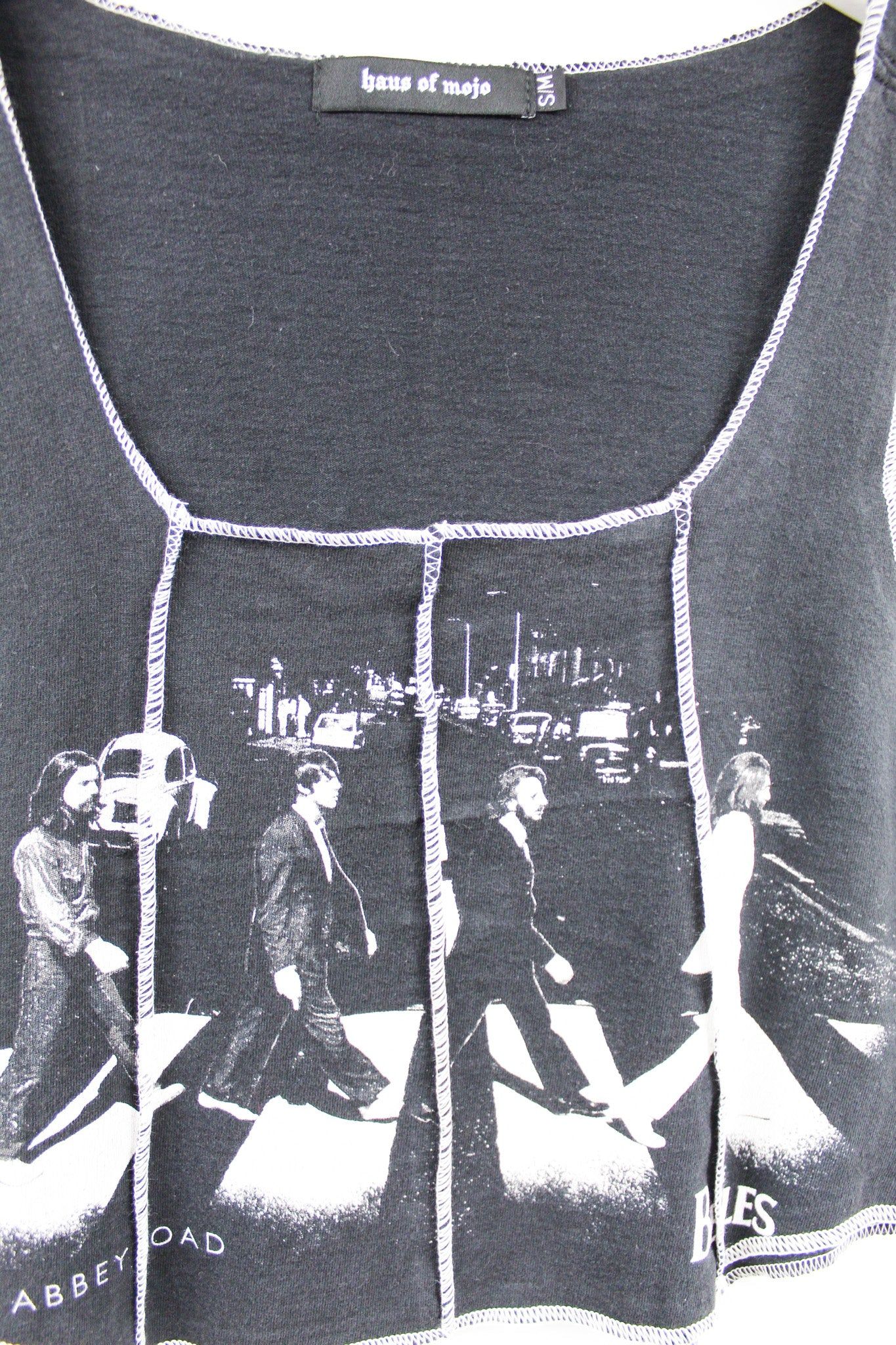 Haus Of Mojo Reworked Vintage The Beatles Abbey Road Double Stitch Crop Top sold by HG Vintage product image thumbnail 2