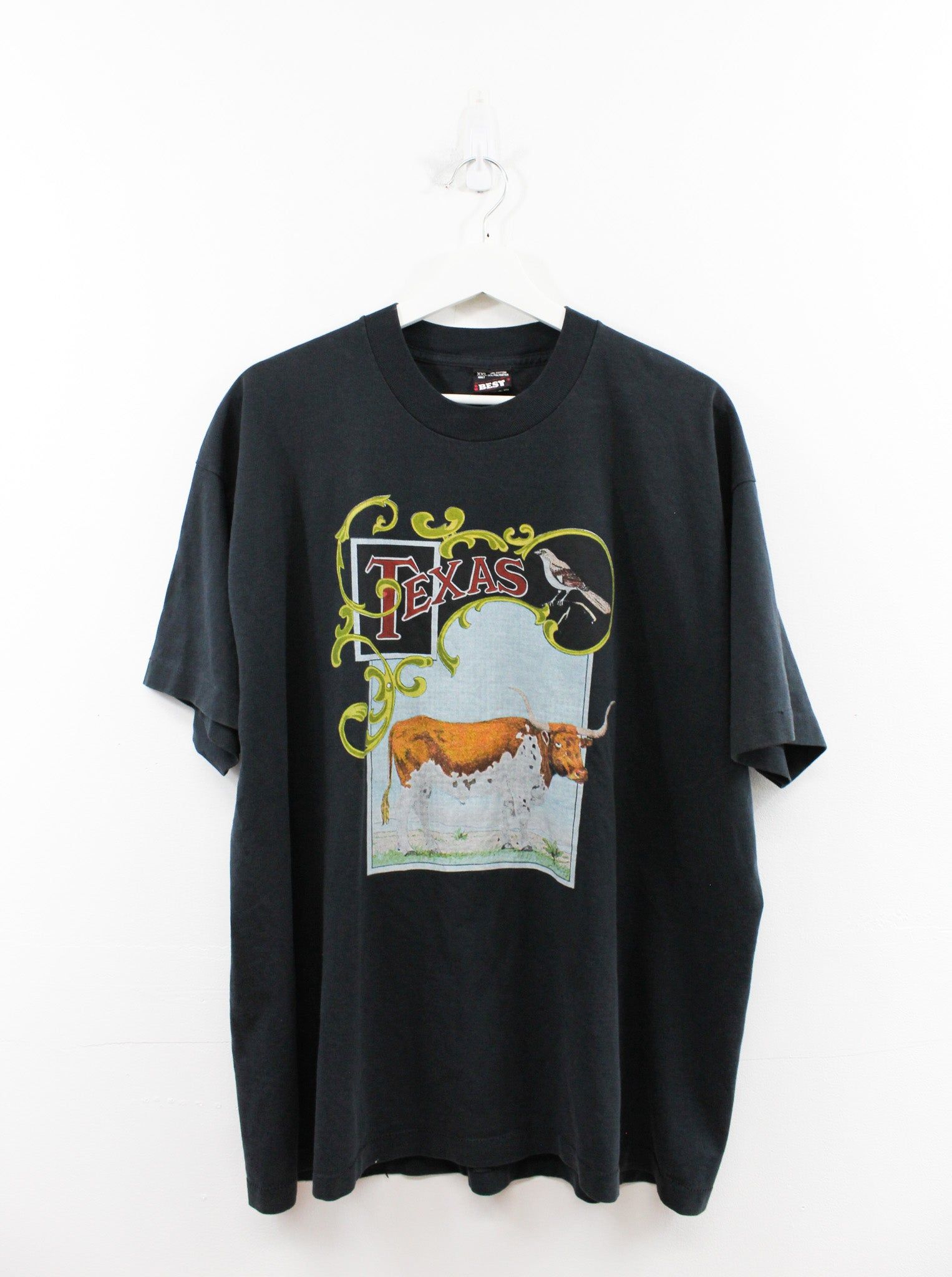 Vintage Texas & Cow Graphic Single Stitch Tee sold by HG Vintage