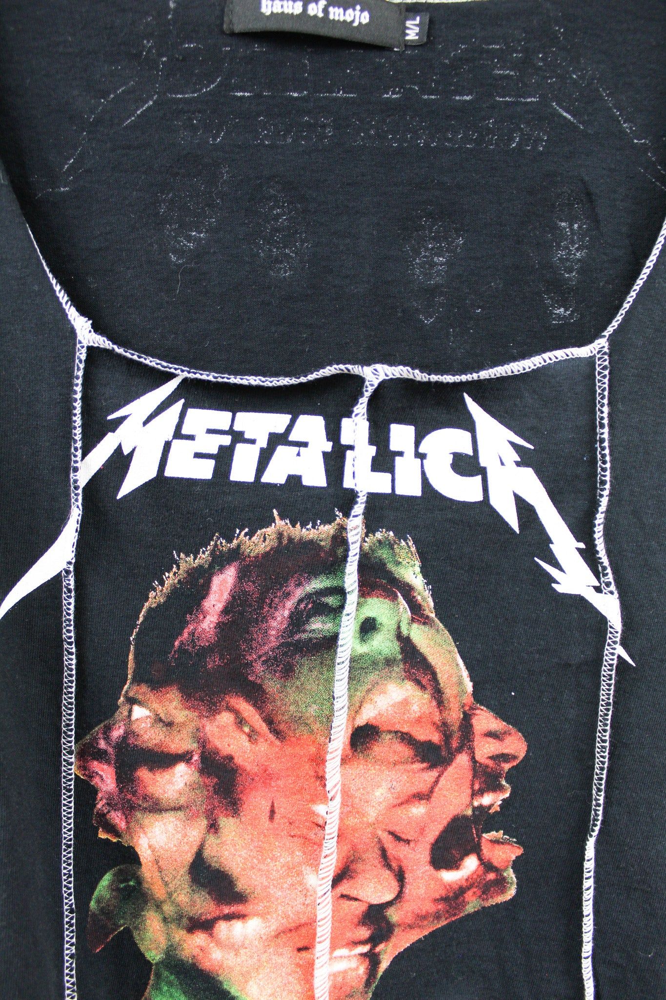 Haus Of Mojo Reworked Vintage Metallica 2017 World Tour Double Stitch Crop Top sold by HG Vintage product image thumbnail 2