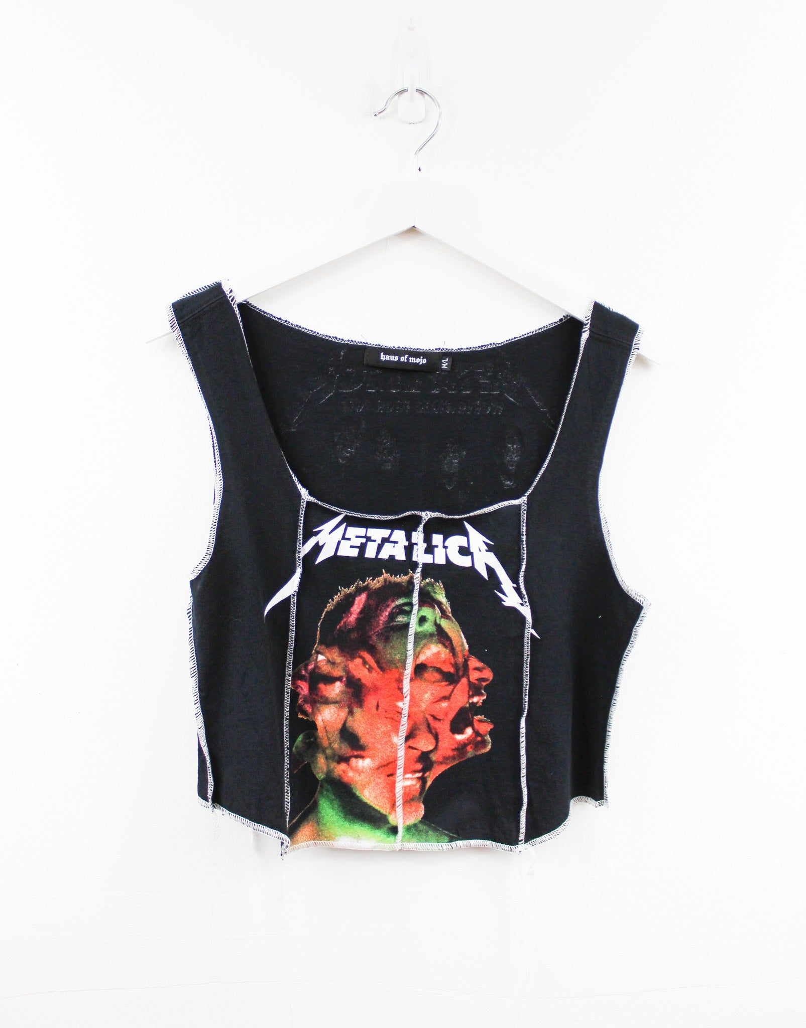 Haus Of Mojo Reworked Vintage Metallica 2017 World Tour Double Stitch Crop Top sold by HG Vintage