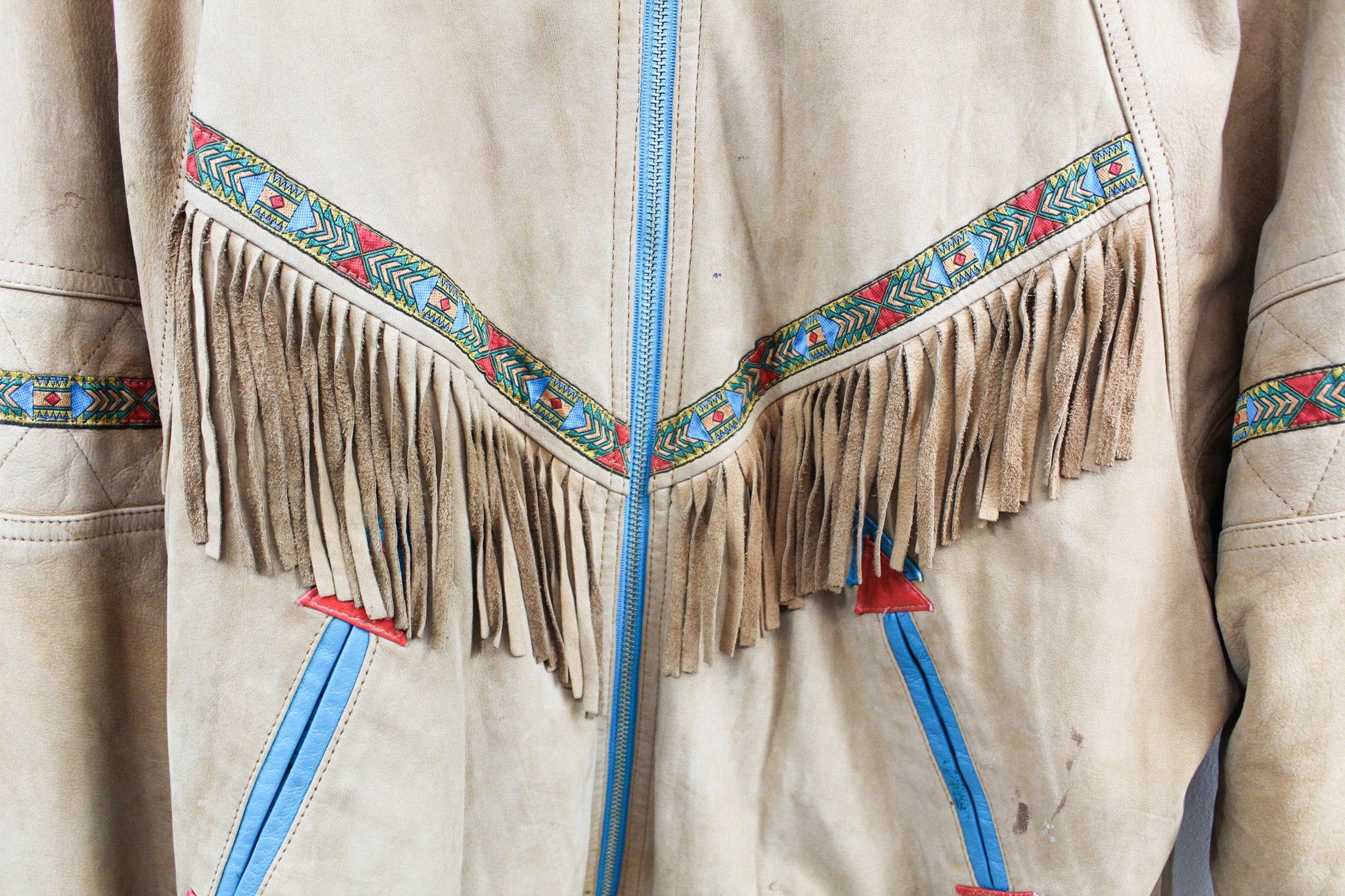 Vintage Suede Fringes Zip Up Jacket sold by HG Vintage product image thumbnail 2
