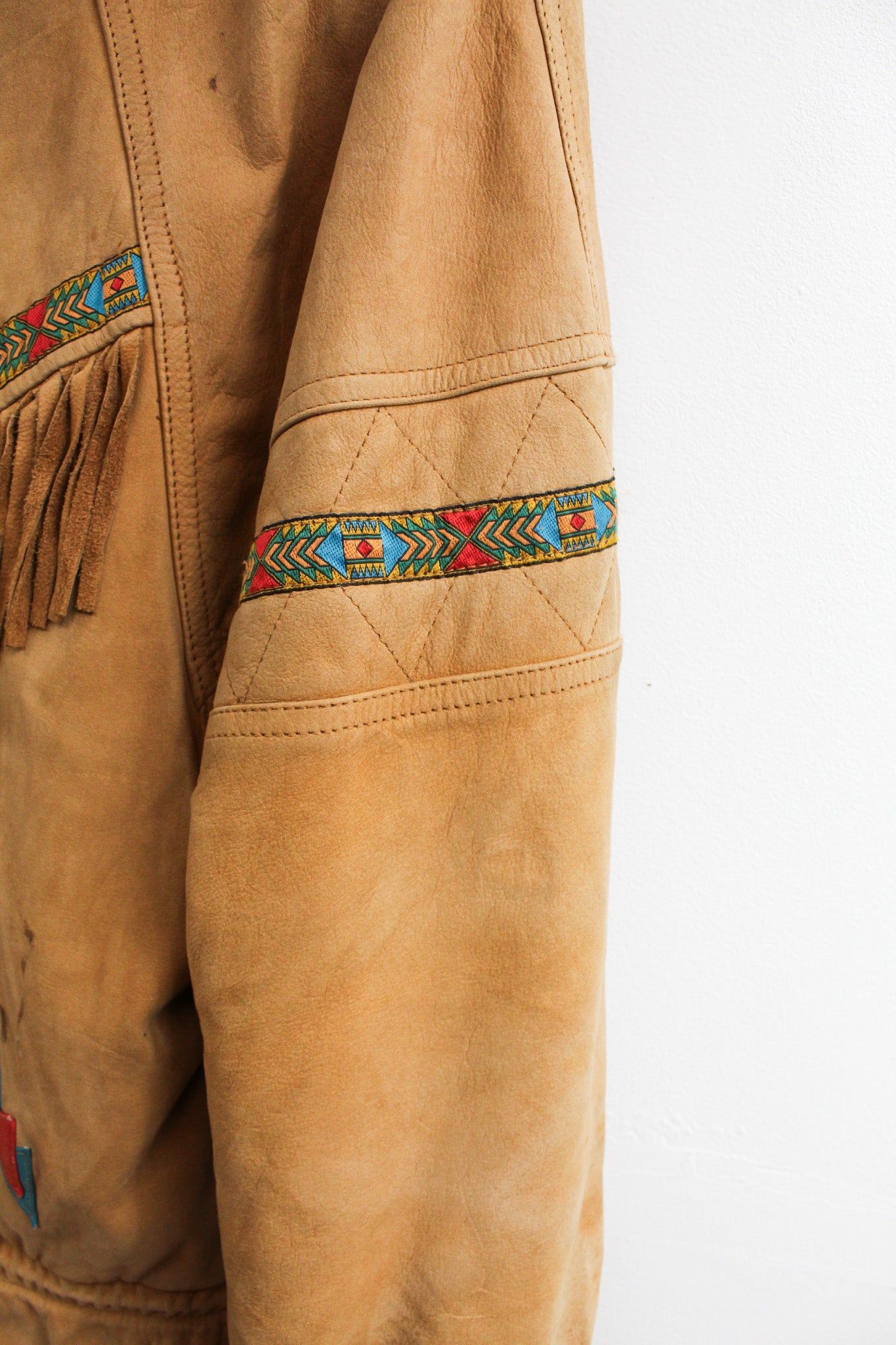 Vintage Suede Fringes Zip Up Jacket sold by HG Vintage product image thumbnail 5