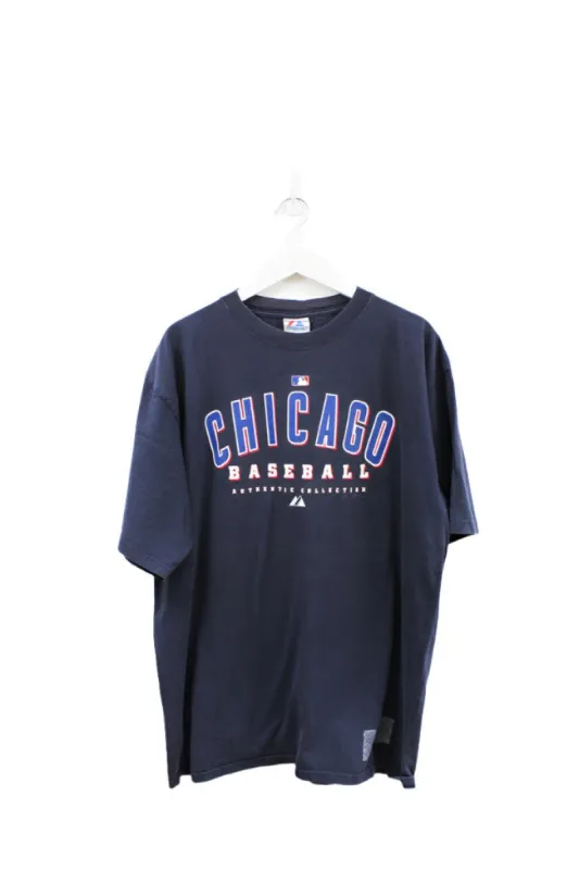 Z - Vintage Majestic MLB Chicago Cubs Script Tee sold by HG Vintage