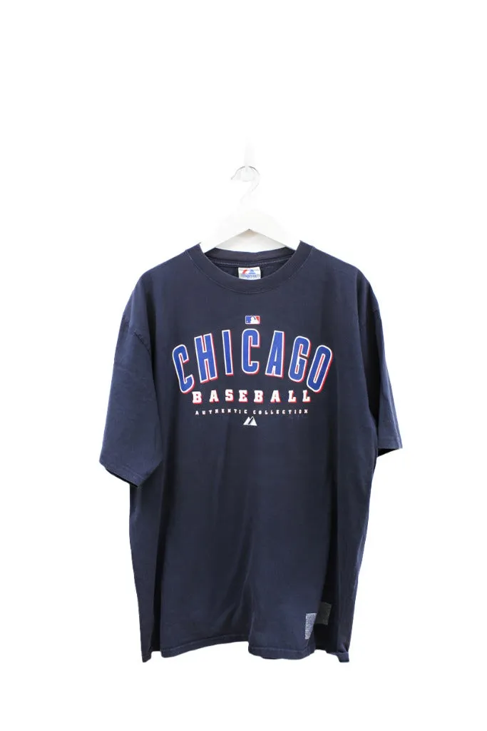 Z - Vintage Majestic MLB Chicago Cubs Script Tee sold by HG Vintage