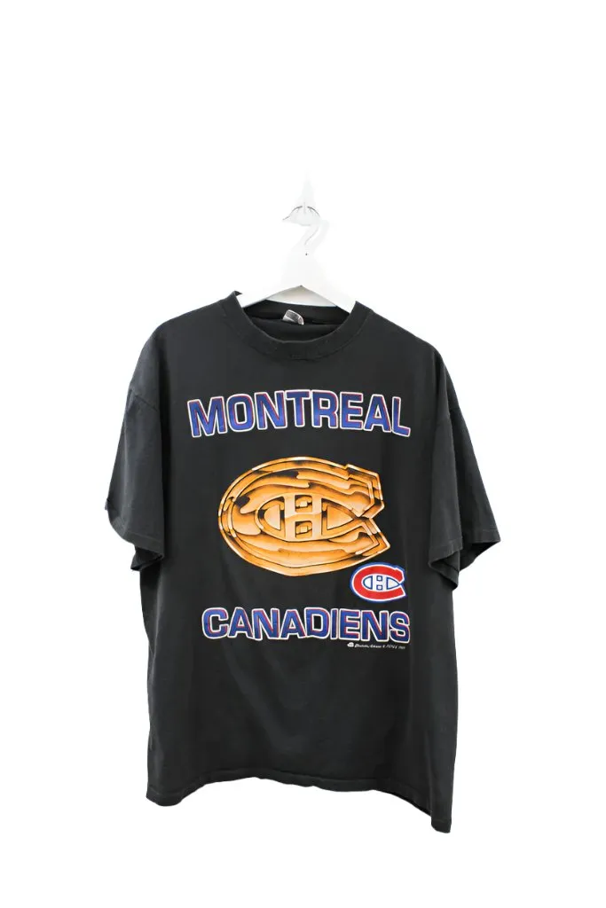 Z- Vintage 1993 Canadiens Logo & Script Bulletin Athletics NHL Single Stitch Tee sold by HG Vintage