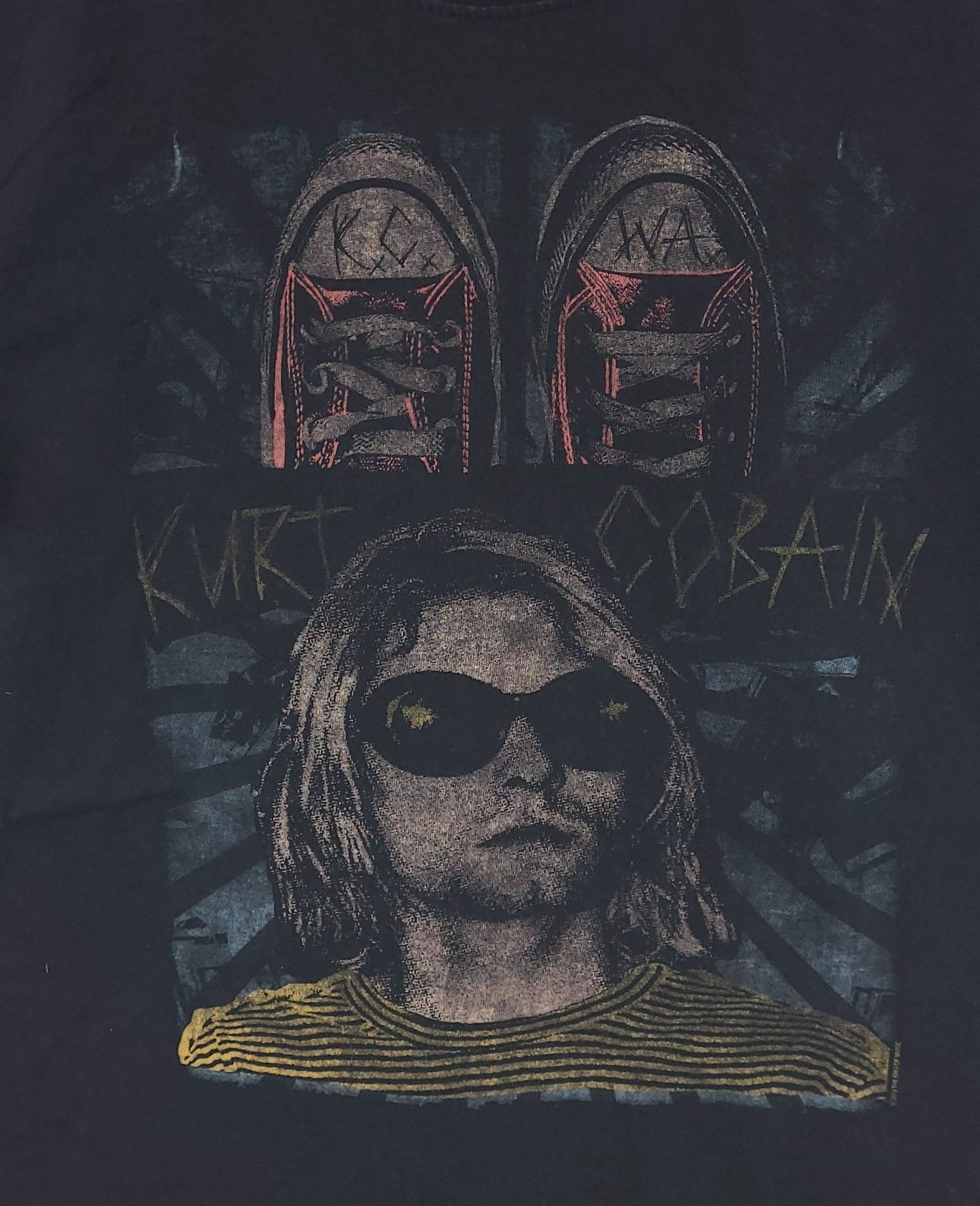 Kurt Cobain Converse & Sunglasses Tee sold by HG Vintage product image thumbnail 2