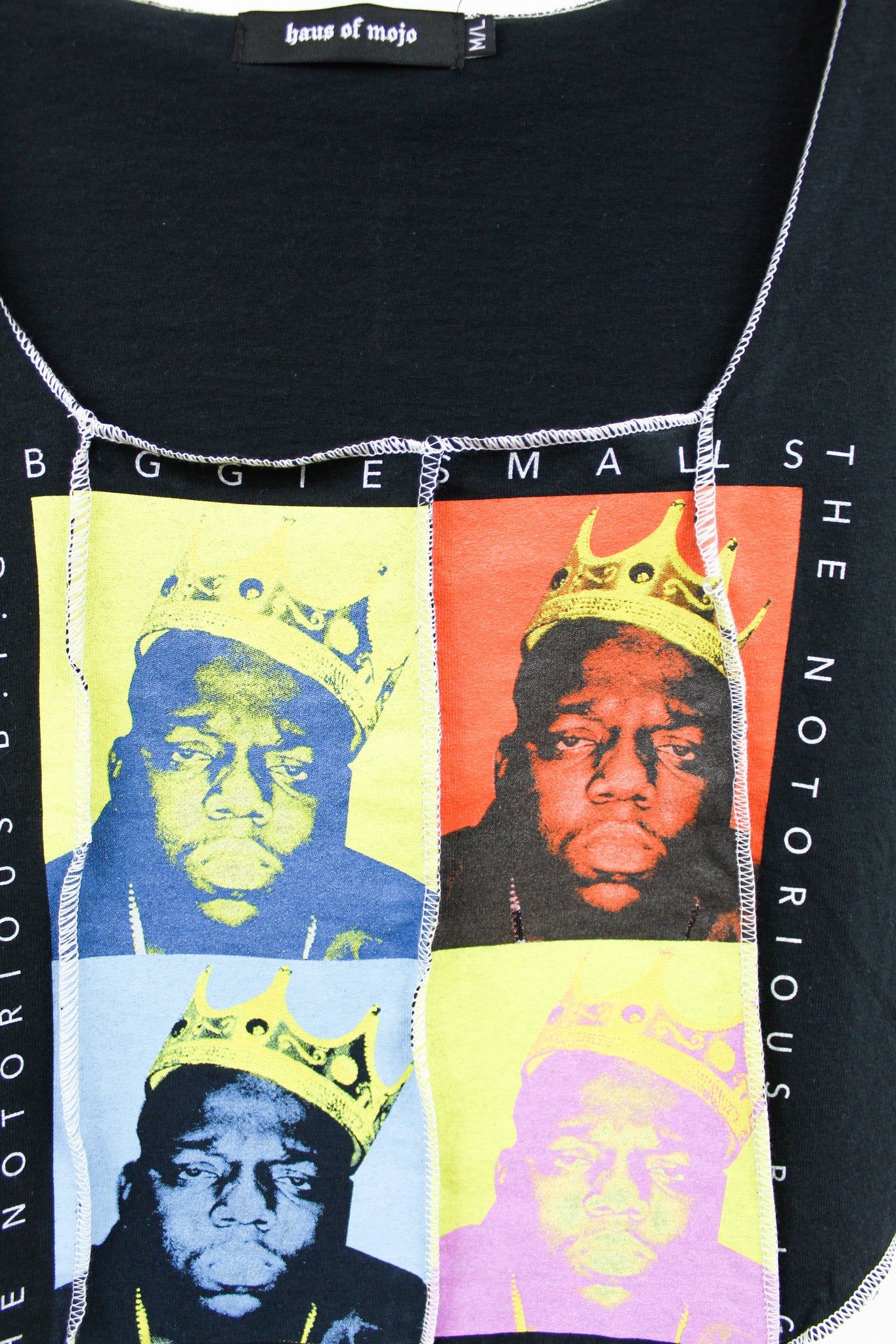 Haus Of Mojo Reworked Vintage Biggie Collage Double Stitch Crop Top sold by HG Vintage product image thumbnail 2