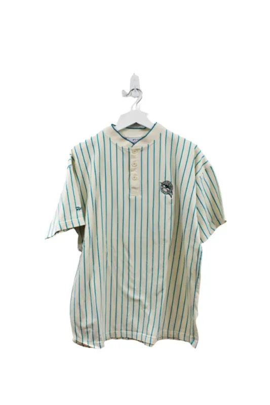 Z - Vintage MLB Miami Marlins Pinstripe Henley Tee sold by HG Vintage