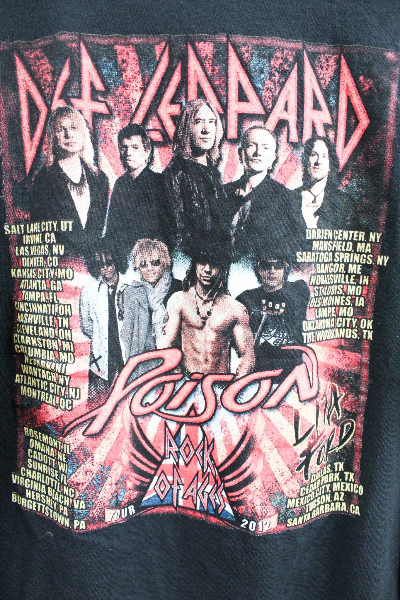Def Leppard Rock Of Ages 2012 Tour Tee sold by HG Vintage product image thumbnail 4