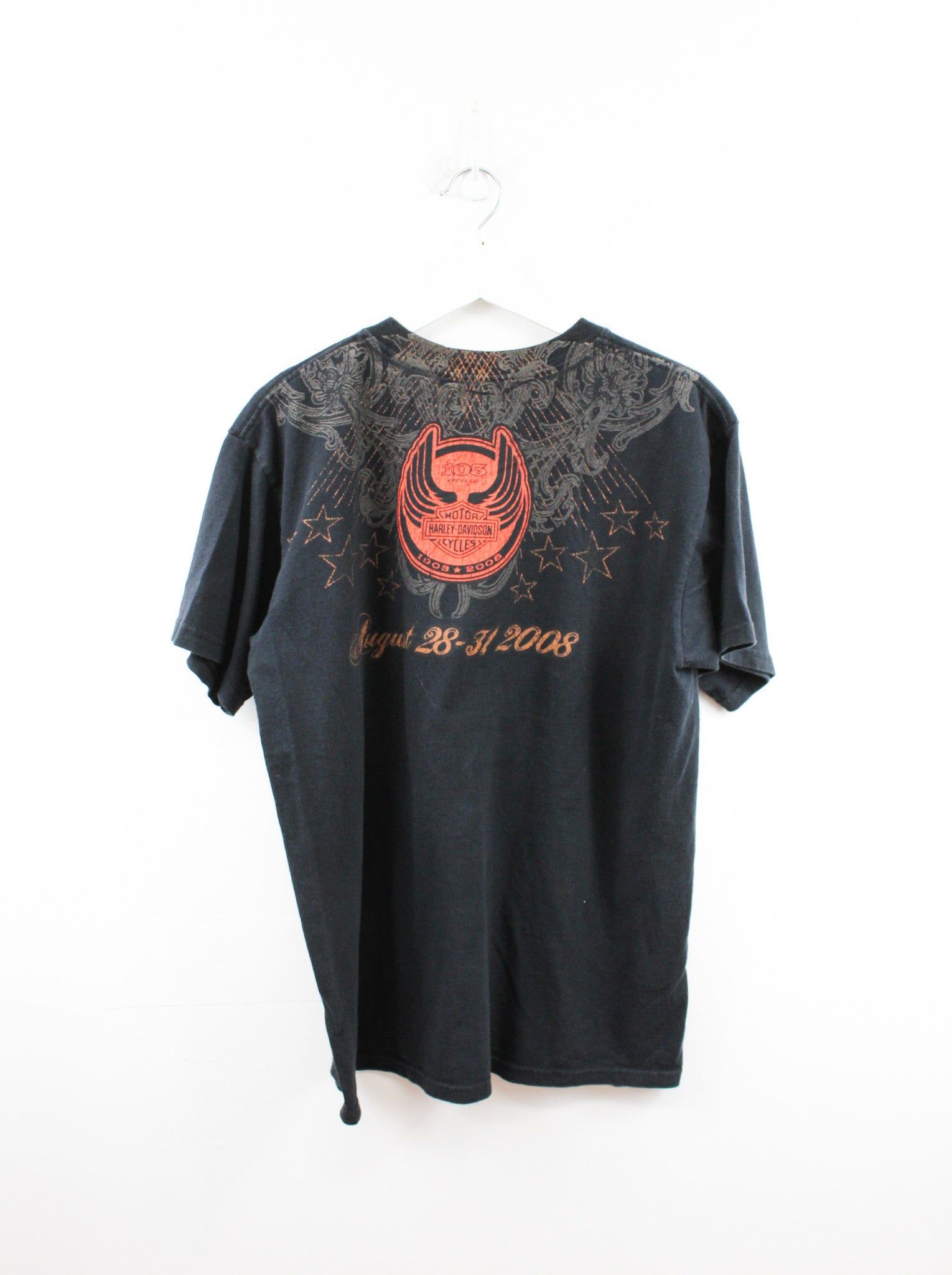 Vintage Harley Davidson 2008 Wings & Skulls Tee sold by HG Vintage product image thumbnail 3