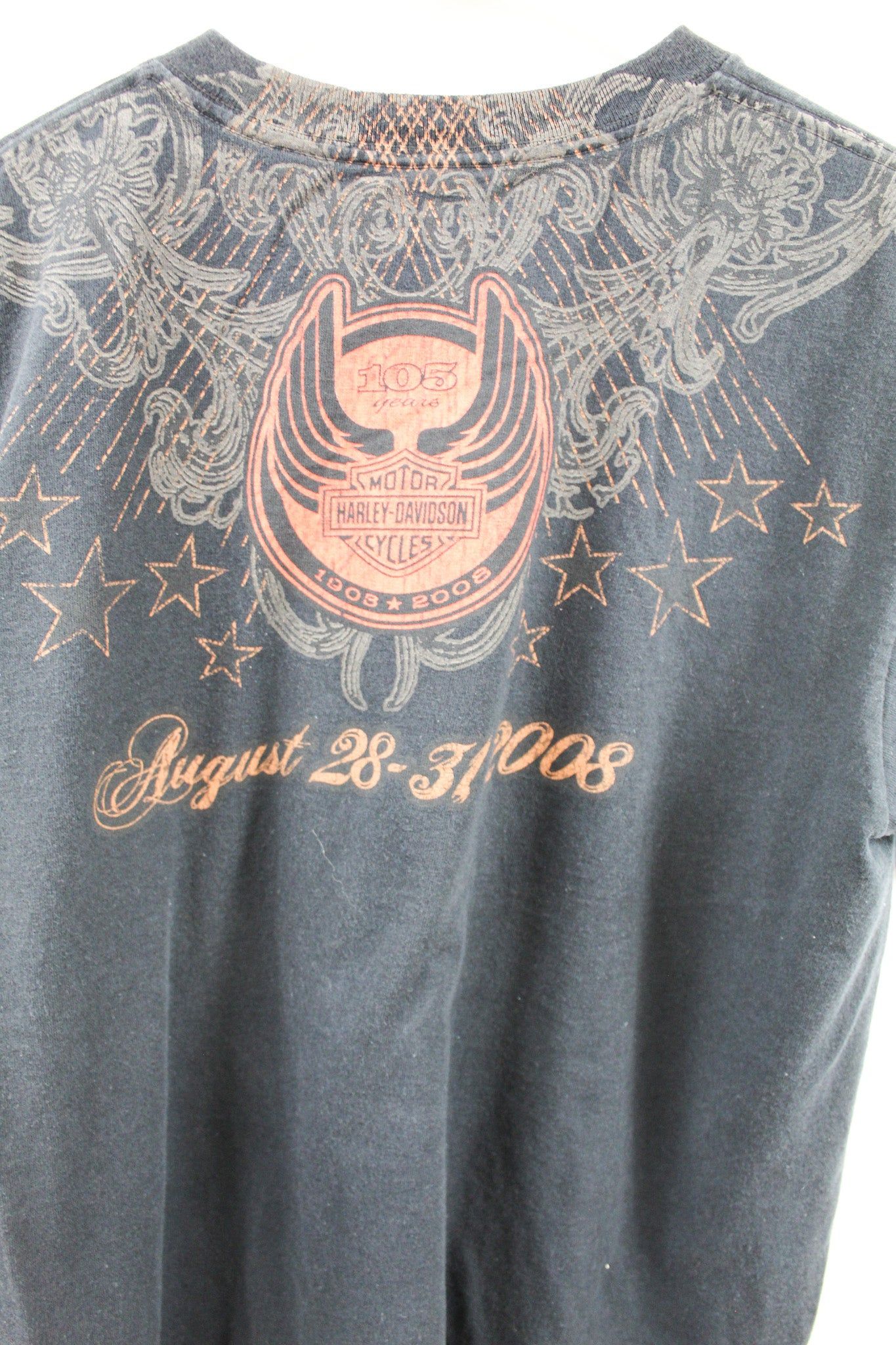 Vintage Harley Davidson 2008 Wings & Skulls Tee sold by HG Vintage product image thumbnail 4