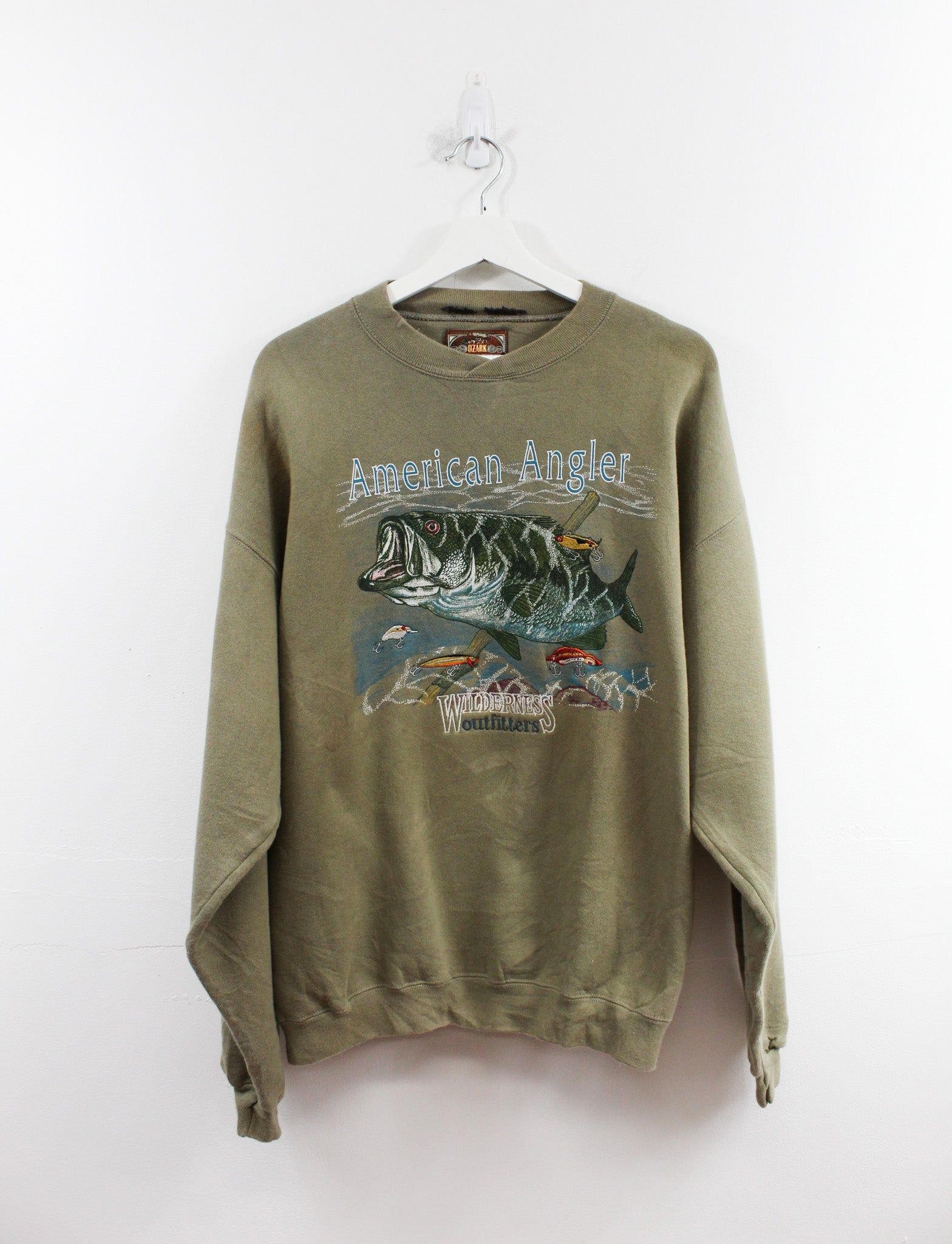 Vintage American Angler Embroidered Fish Crewneck sold by HG Vintage