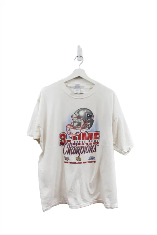 Z - Vintage NFL New England Patriots 3 Time Super Bowl Champs Gildan Tag Tee sold by HG Vintage