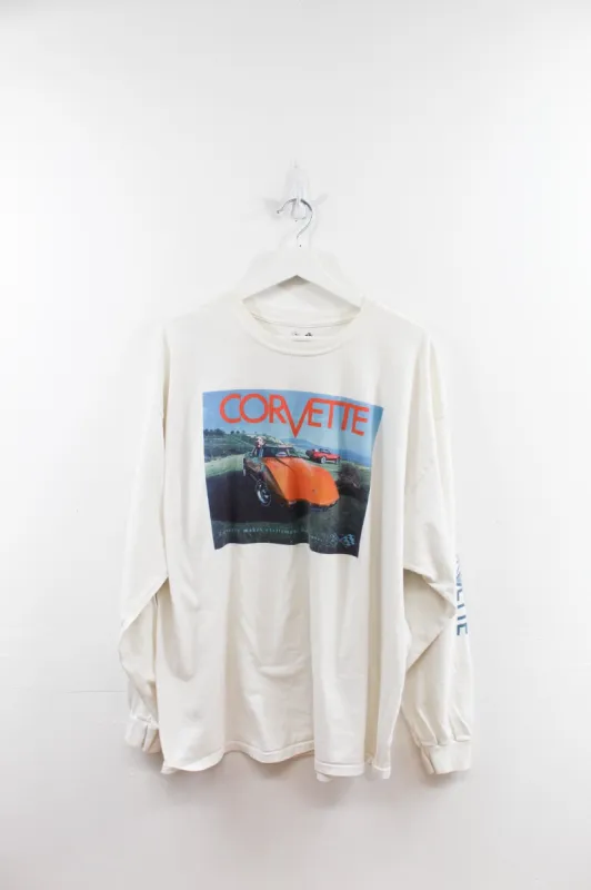 CC- Corvette Picture Long Sleeve Tee made by Nascar