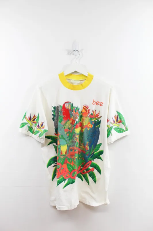 CC- Vintage Tropical Bird & Trees Single Stitch Tee sold by HG Vintage