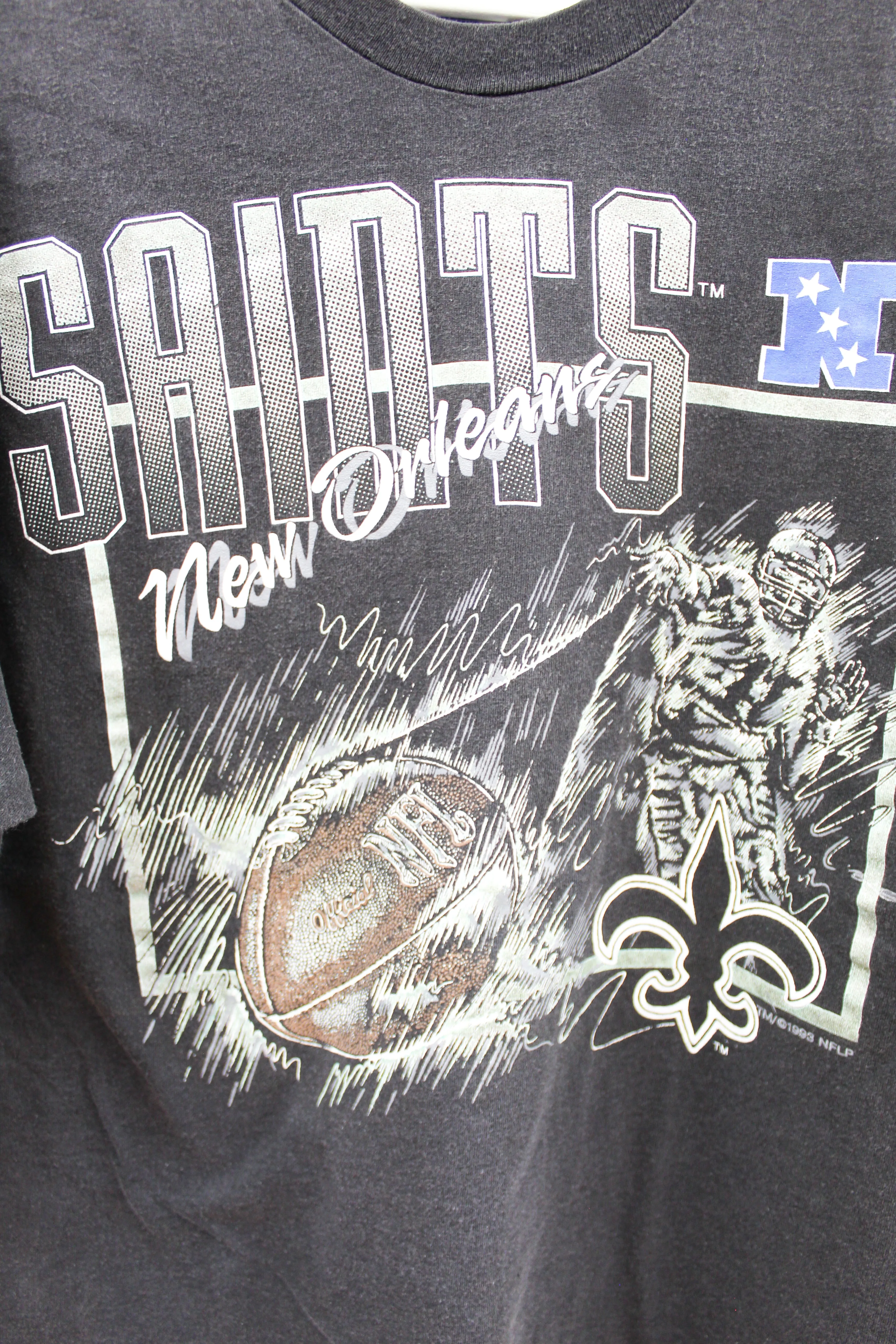 X - Vintage 1993 NFL New Orleans Saints Graphic Hanes Heavyweight Tee sold by HG Vintage product image thumbnail 2