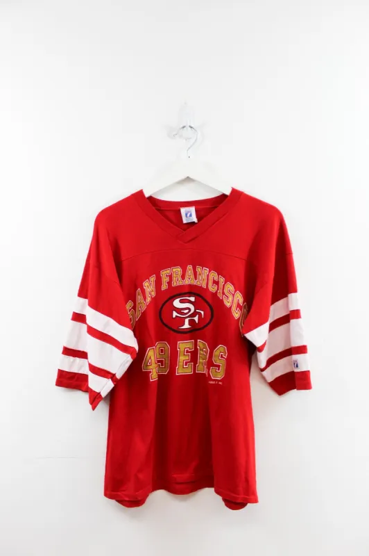 CC- Vintage Logo 7 NFL San Francisco 49ers Jersey Tee sold by HG Vintage