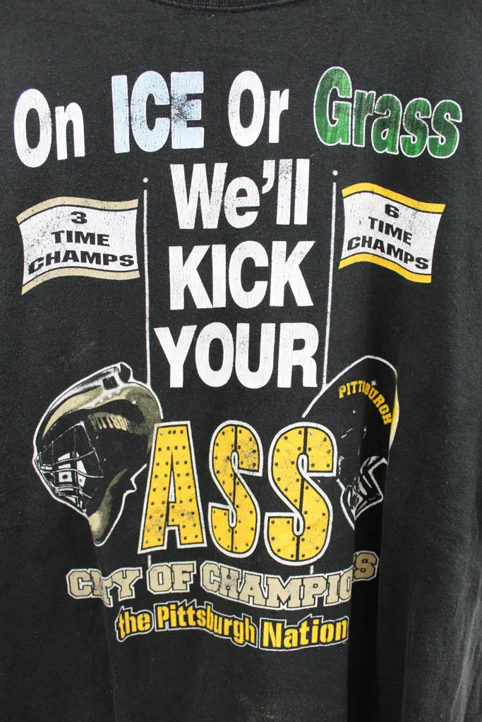 Z - Vintage Pittsburgh Sports Team City Of Champions Blue Anvil Tag Tee (2) sold by HG Vintage product image thumbnail 2