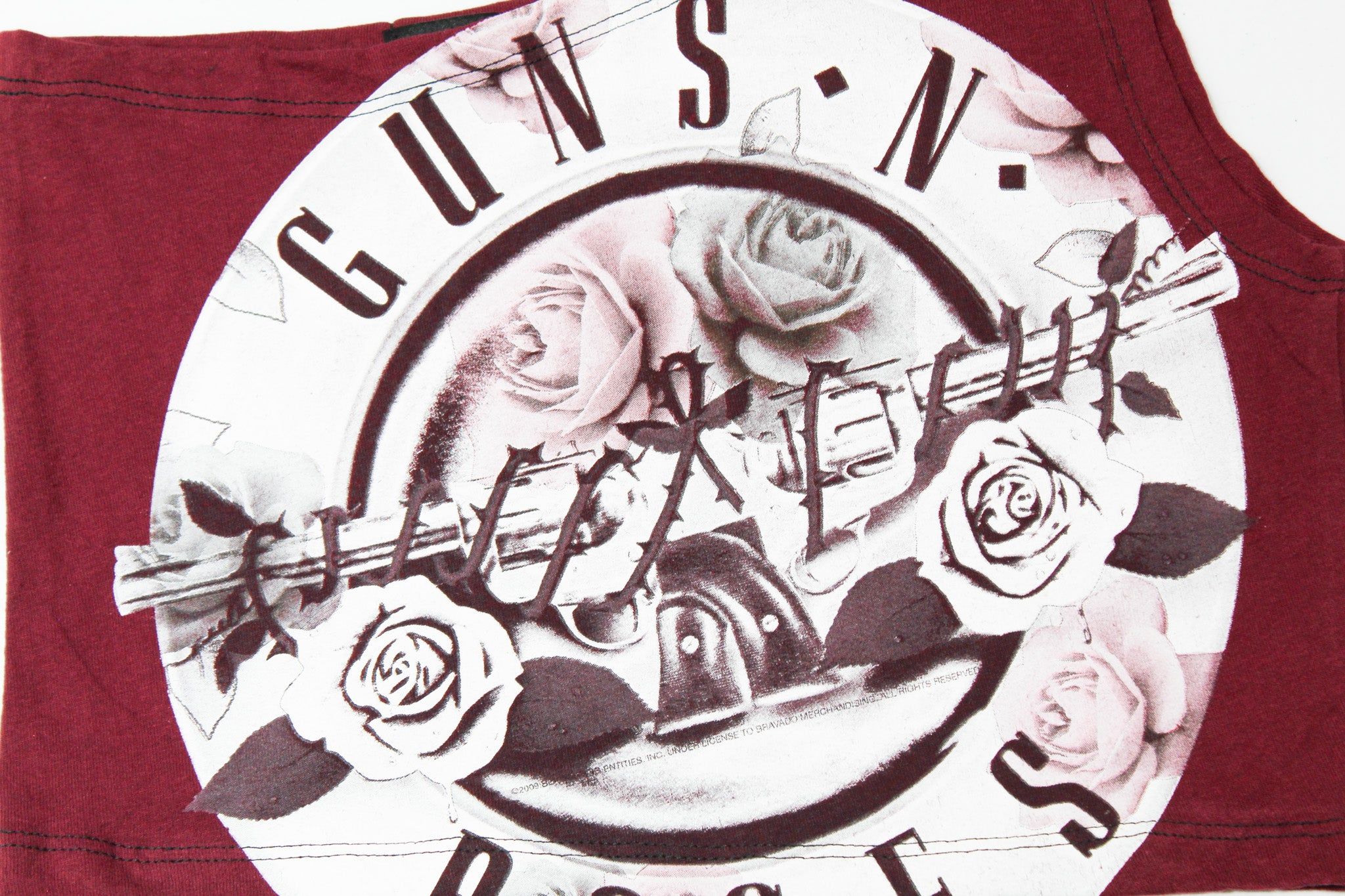 Haus Of Mojo Vintage Reworked Guns And Roses Logo One Shoulder Cropped Top sold by HG Vintage product image thumbnail 2