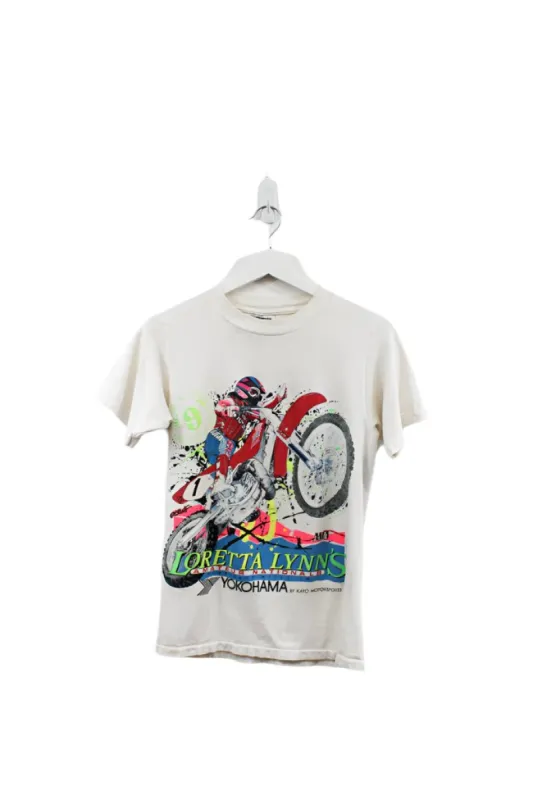 Z- Vintage Loretta Lynn's Amateur National Motorcycle Graphic Single Stitch Tee sold by HG Vintage