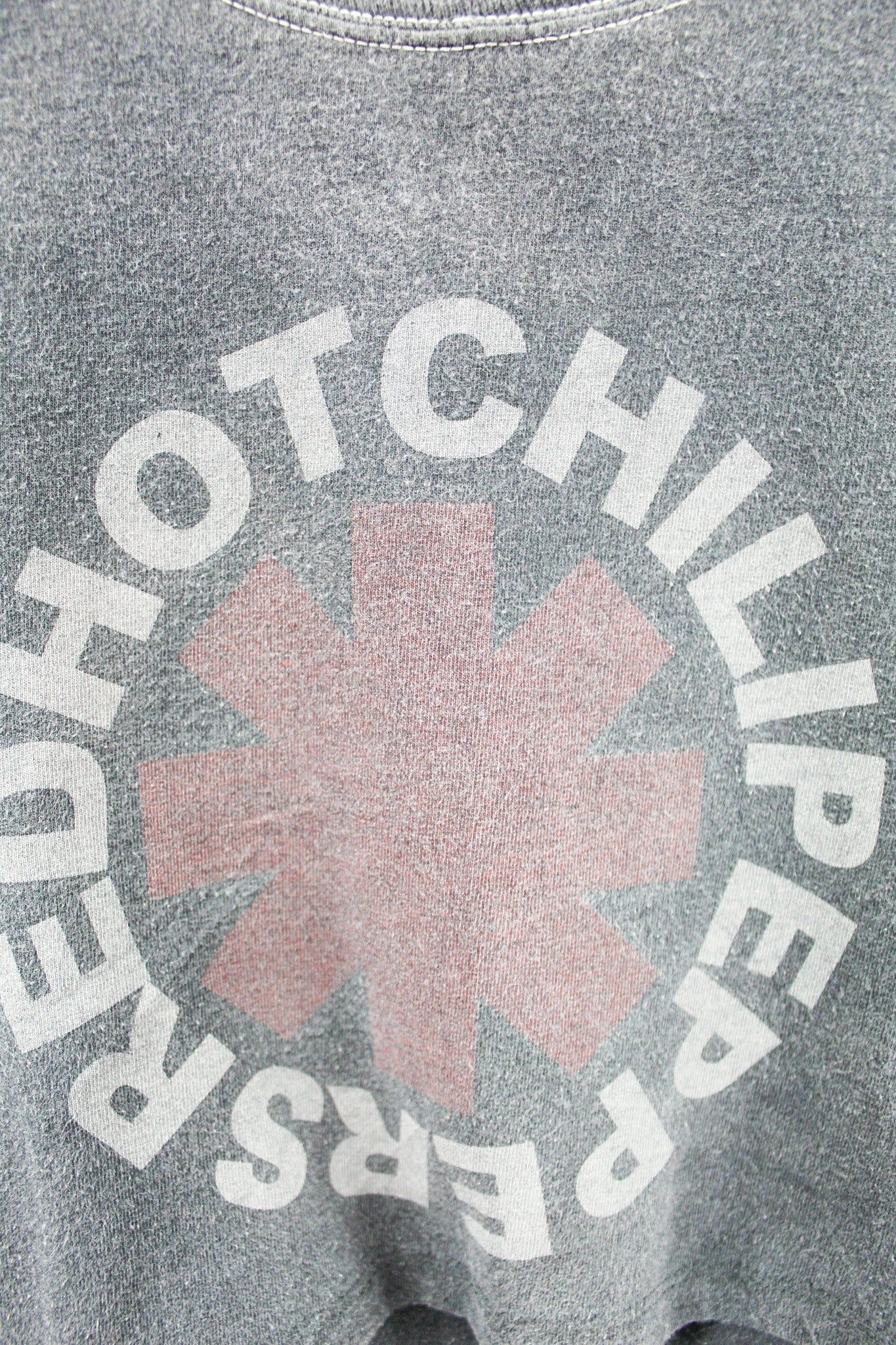 Haus Of Mojo Vintage Reworked Red Hot Chili Pepper Faded Logo Crop Baby Tee sold by HG Vintage product image thumbnail 2