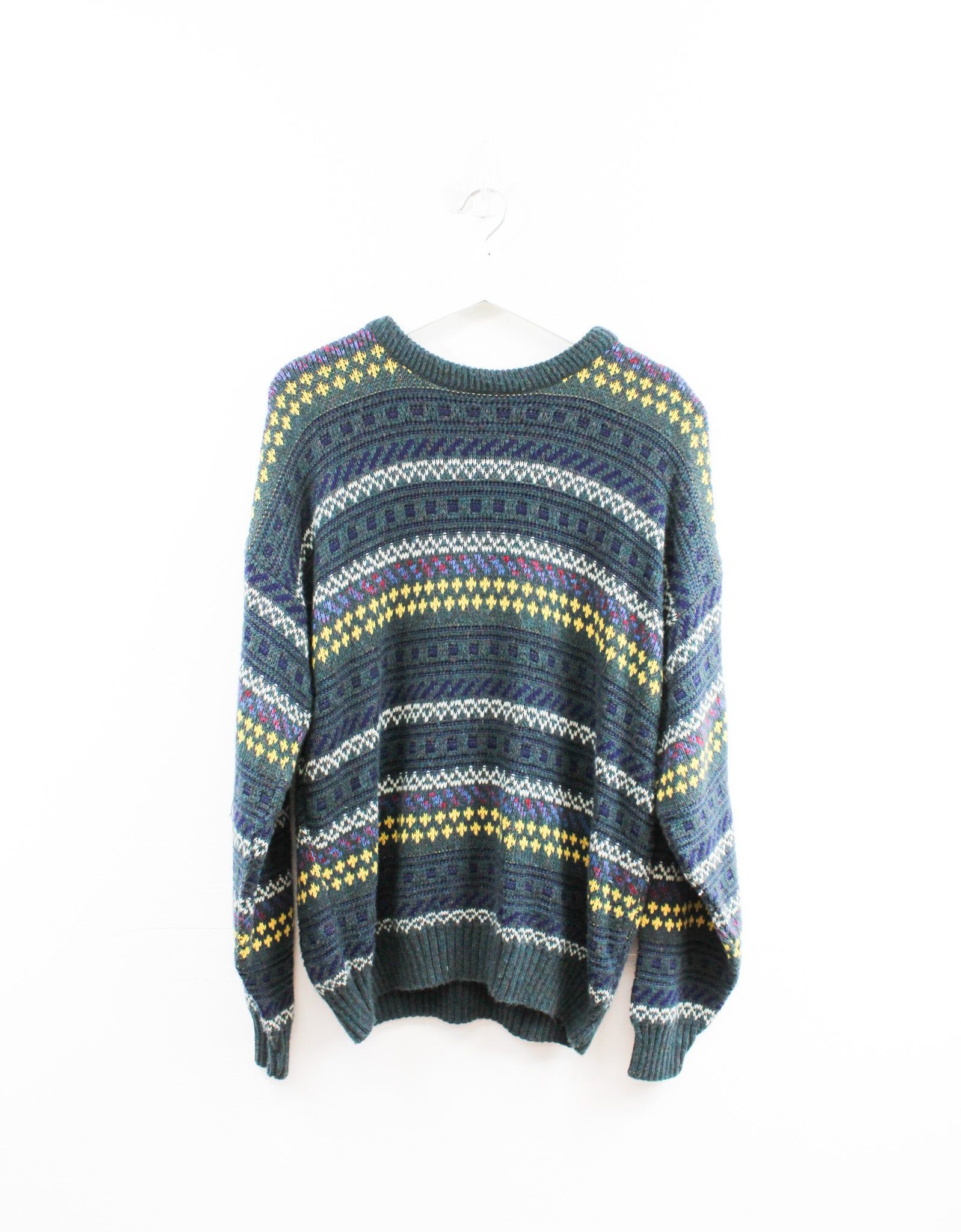 Vintage Mix Pattern Knit Sweater sold by HG Vintage