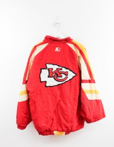 Vintage Starter NFL Kansas City Chiefs Buttoned Zipper Winter Jacket sold by HG Vintage