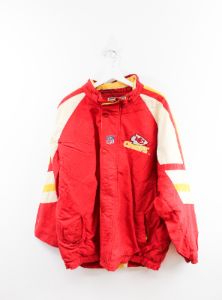 Vintage Starter NFL Kansas City Chiefs Buttoned Zipper Winter Jacket sold by HG Vintage
