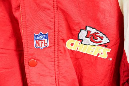 Vintage Starter NFL Kansas City Chiefs Buttoned Zipper Winter Jacket sold by HG Vintage