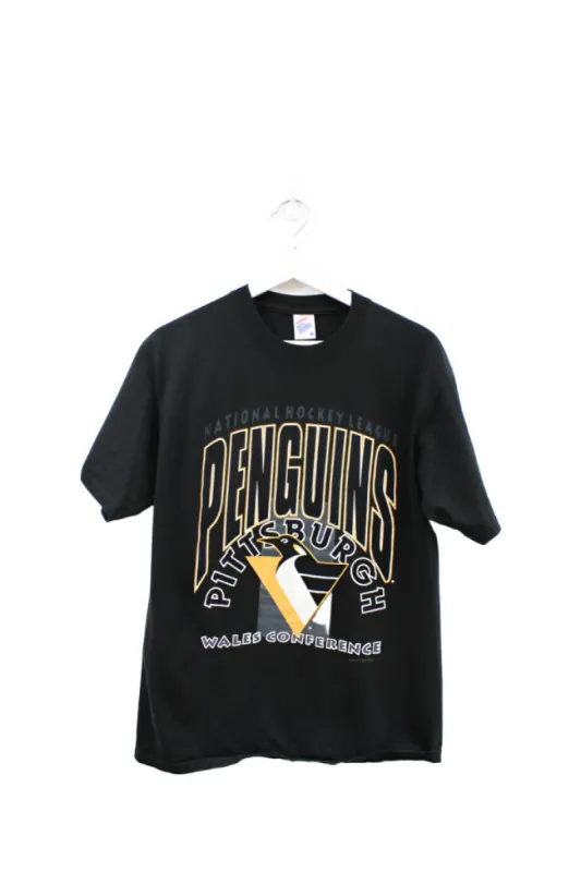 Z - Vintage 1993 NHL Pittsburgh Penguins Logo Jerzees Tag Tee sold by HG Vintage
