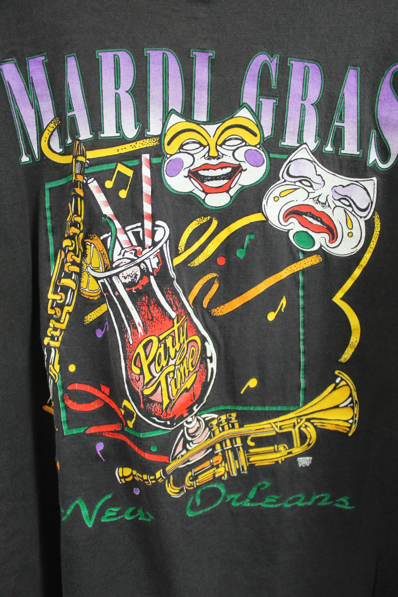 New Orleans Party Time Mardi Gras Tee sold by HG Vintage product image thumbnail 2