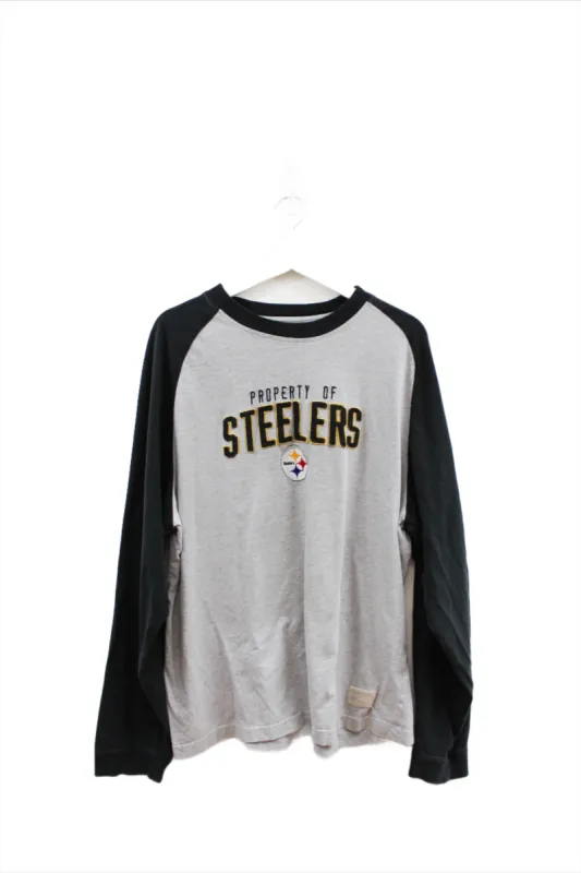 Z - Vintage Reebok NFL Pittsburgh Steelers Embroidered Script Long Sleeve Tee sold by HG Vintage