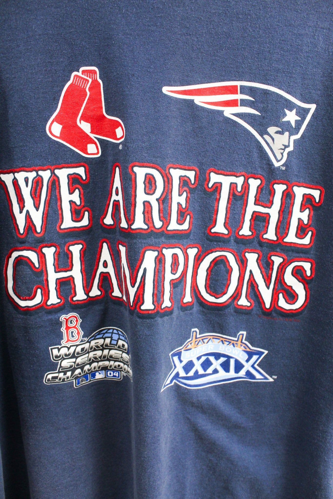 Vintage 2004 Boston Red Sox & Patriots Championship Tee sold by HG Vintage product image thumbnail 2