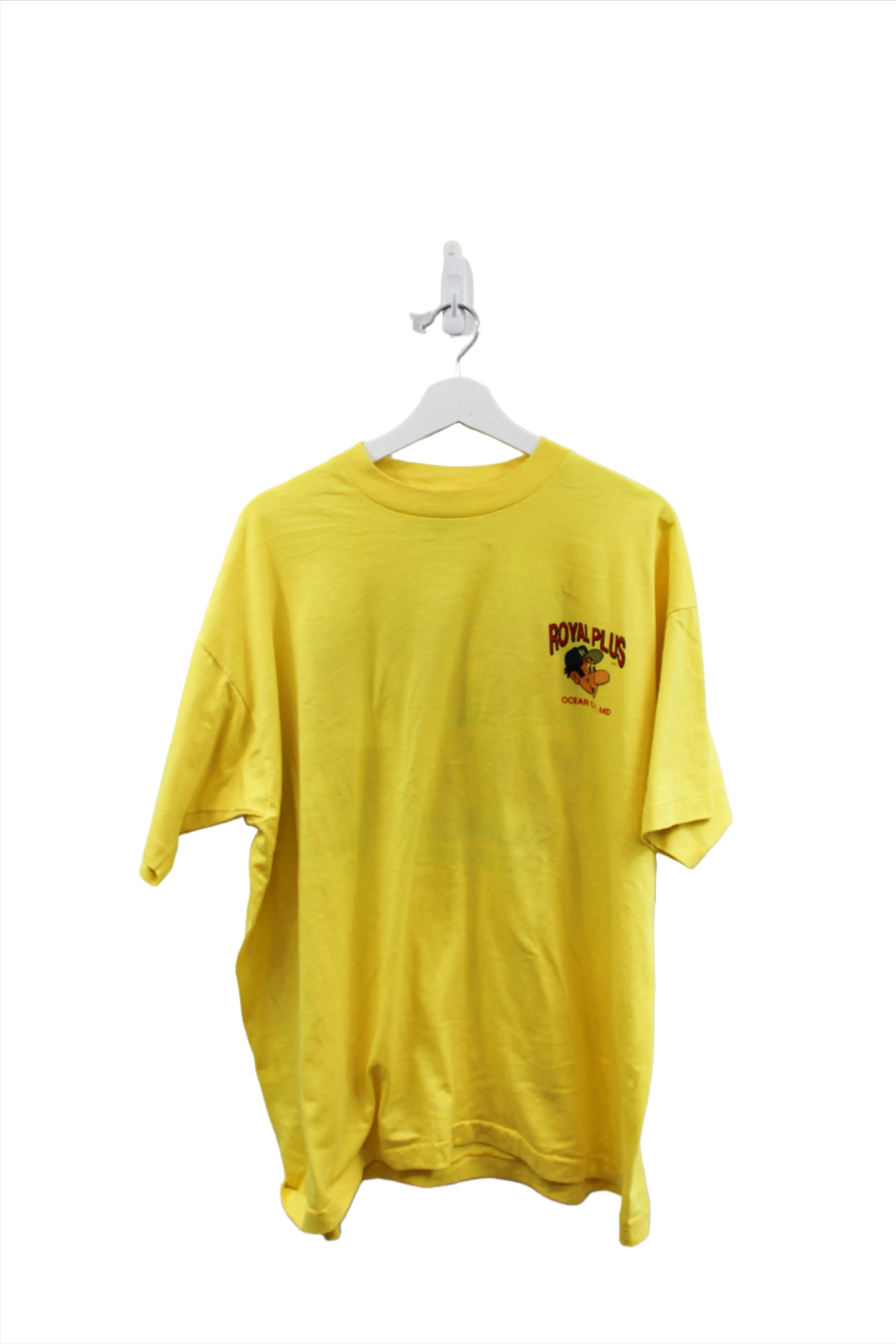 Z - Vintage Single Stitch Royal Plus Repair Men Graphic Fruit Of The Loom Tag Tee sold by HG Vintage
