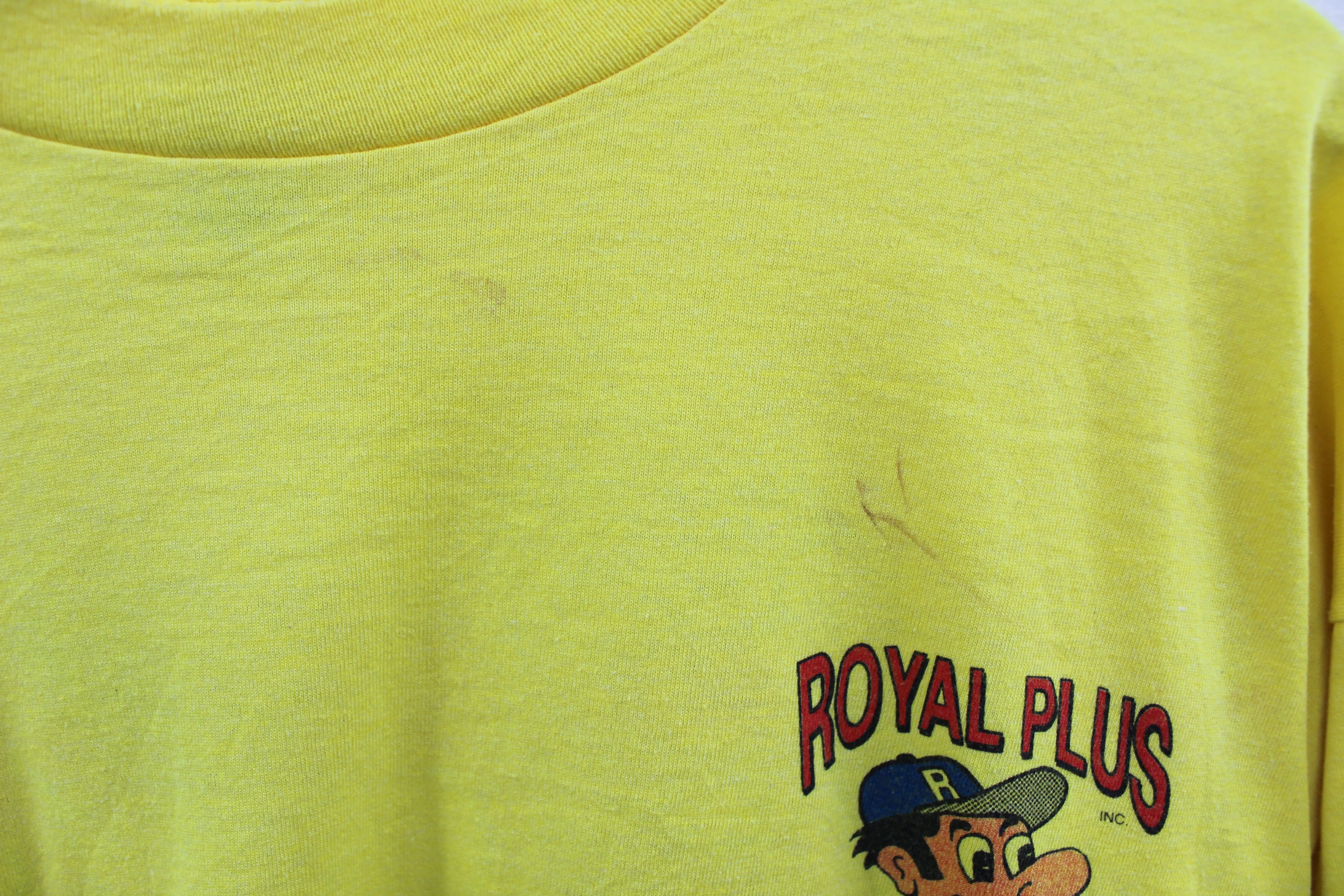 Z - Vintage Single Stitch Royal Plus Repair Men Graphic Fruit Of The Loom Tag Tee sold by HG Vintage product image thumbnail 3