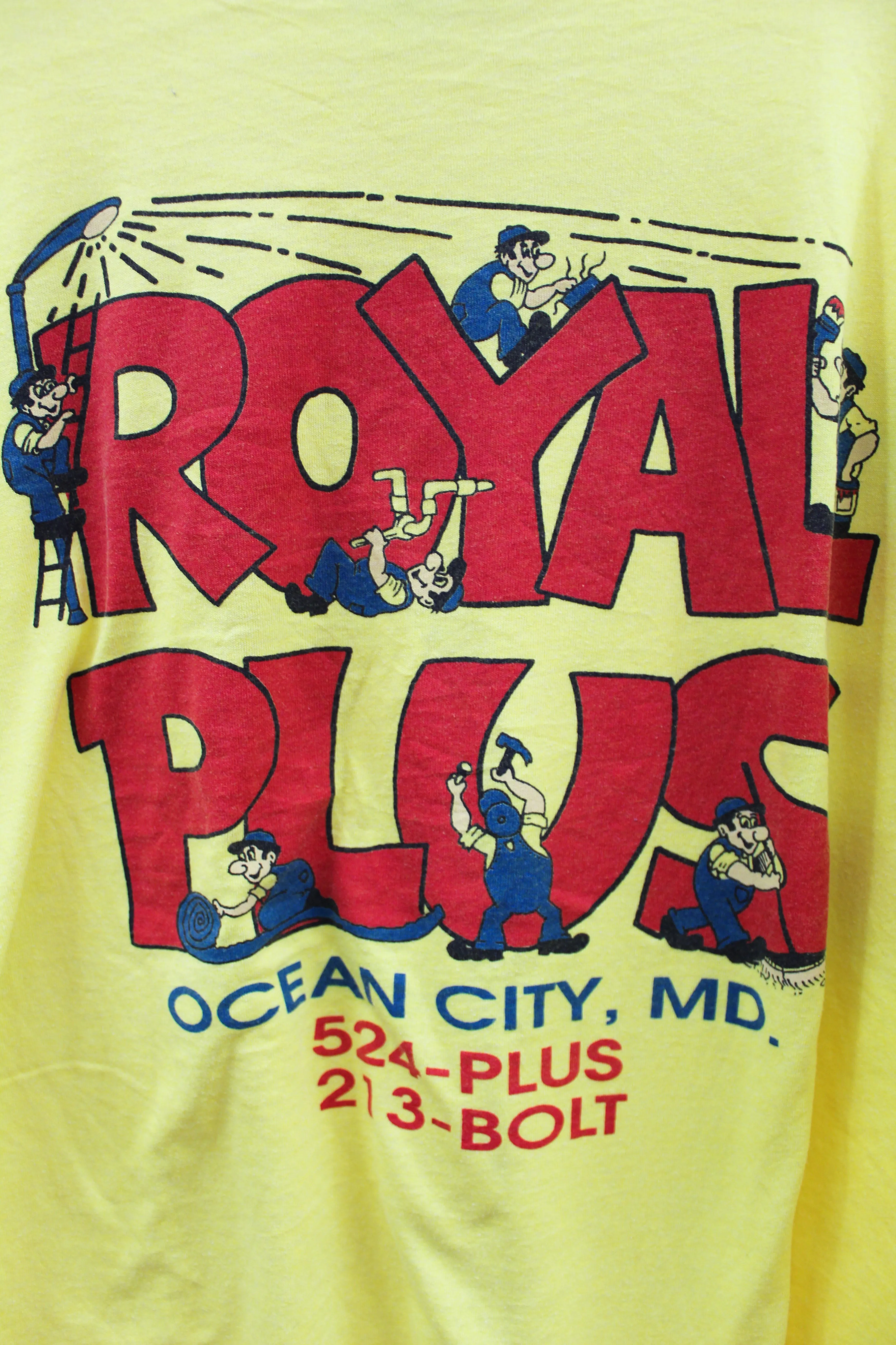Z - Vintage Single Stitch Royal Plus Repair Men Graphic Fruit Of The Loom Tag Tee sold by HG Vintage product image thumbnail 5
