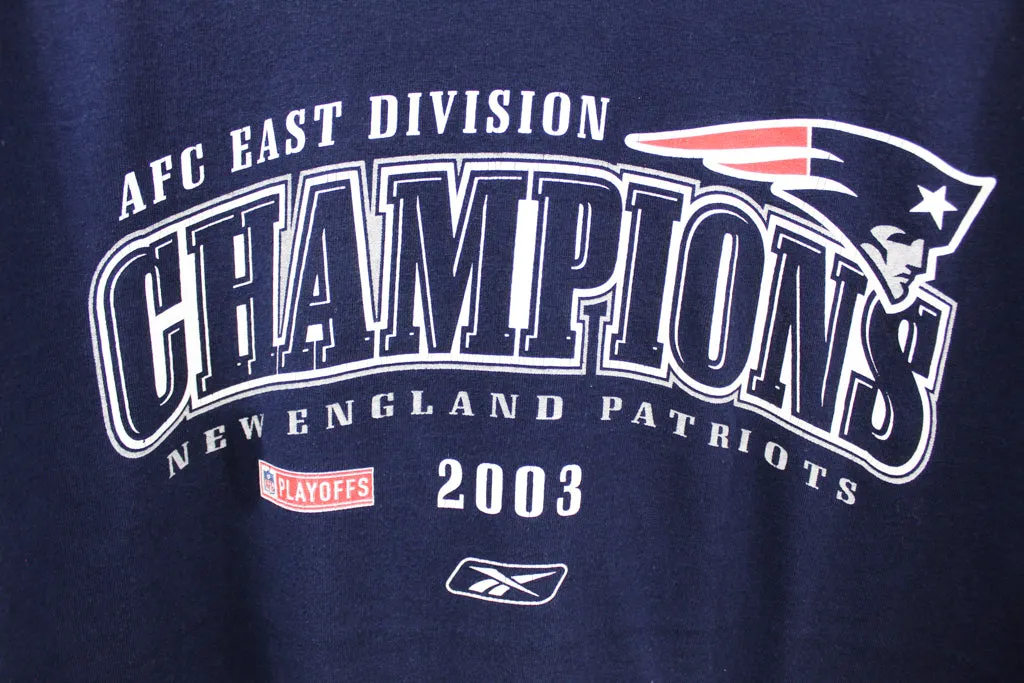 Z - Vintage 2003 Reebok NFL New England Patriots AFC East Champs Long Sleeve Tee sold by HG Vintage product image thumbnail 2