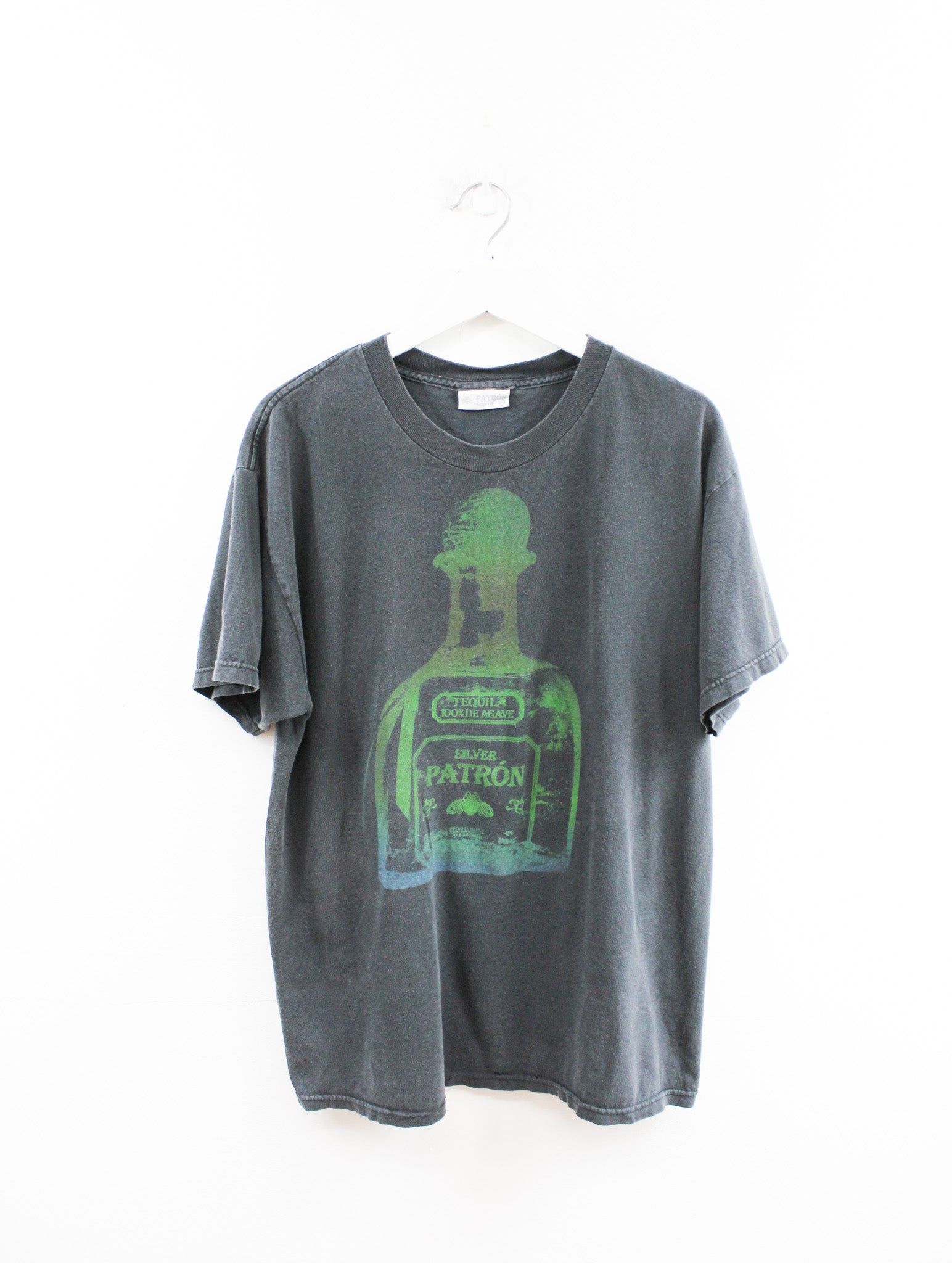 Silver Patron Tequila Logo Tee sold by HG Vintage