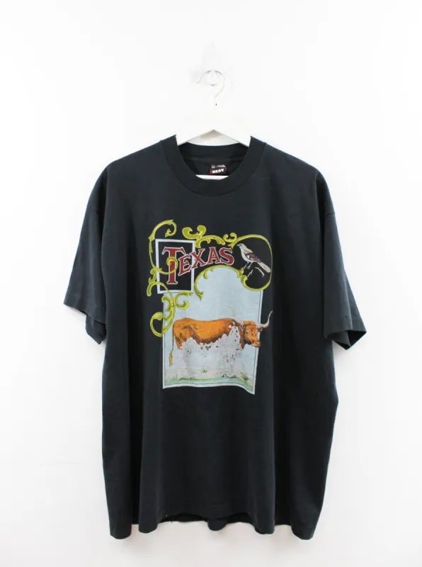 Vintage Texas & Cow Graphic Single Stitch Tee sold by HG Vintage