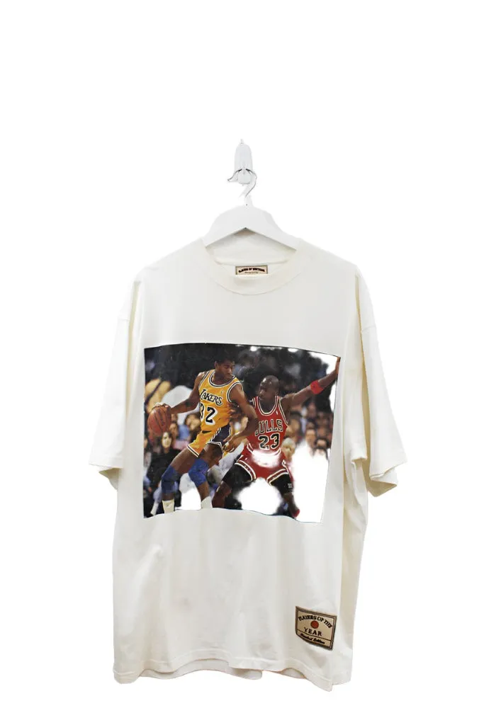 Z - Vintage Player Of The Year NBA Magic Johnson & Michael Jordan Picture Tee sold by HG Vintage