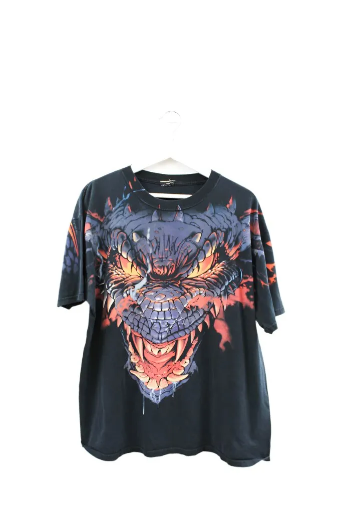 Z- Vintage 2005 Liquid Blue Dragon Jumbo Print Tee sold by HG Vintage