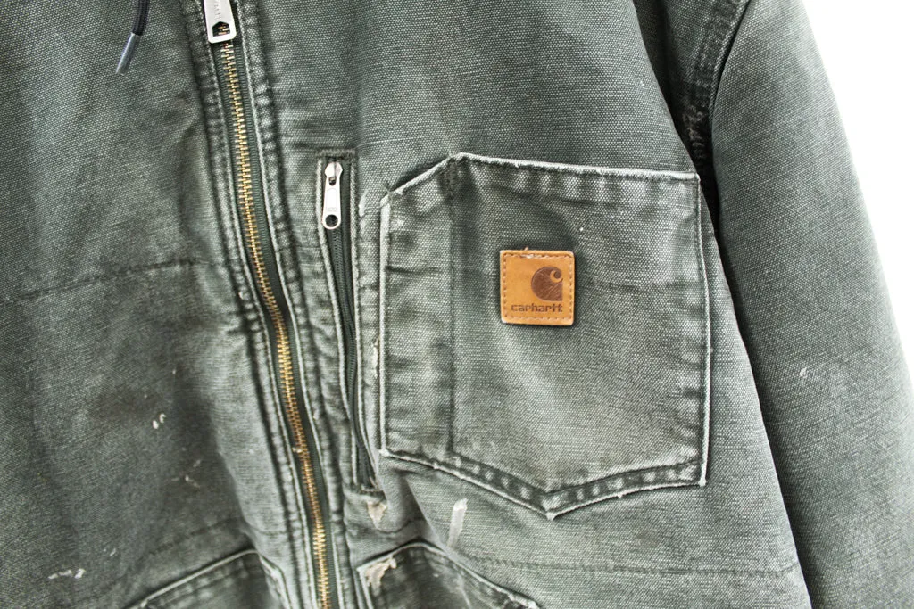 Z- Vintage Carhartt Heavy Hooded Work Jacket Faded Olive Green sold by HG Vintage product image thumbnail 2