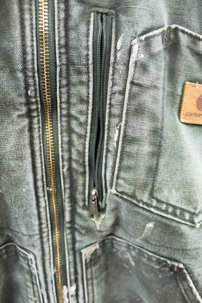 Z- Vintage Carhartt Heavy Hooded Work Jacket Faded Olive Green sold by HG Vintage product image thumbnail 3