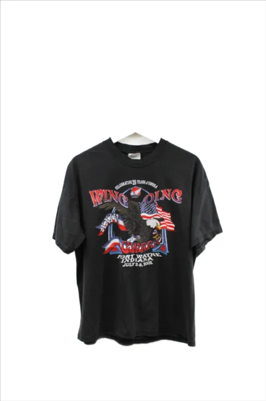 X - Vintage 2002 Gold Wing Road Rider 25th Anniversary Motorcycle Hanes Heavyweight Tee sold by HG Vintage