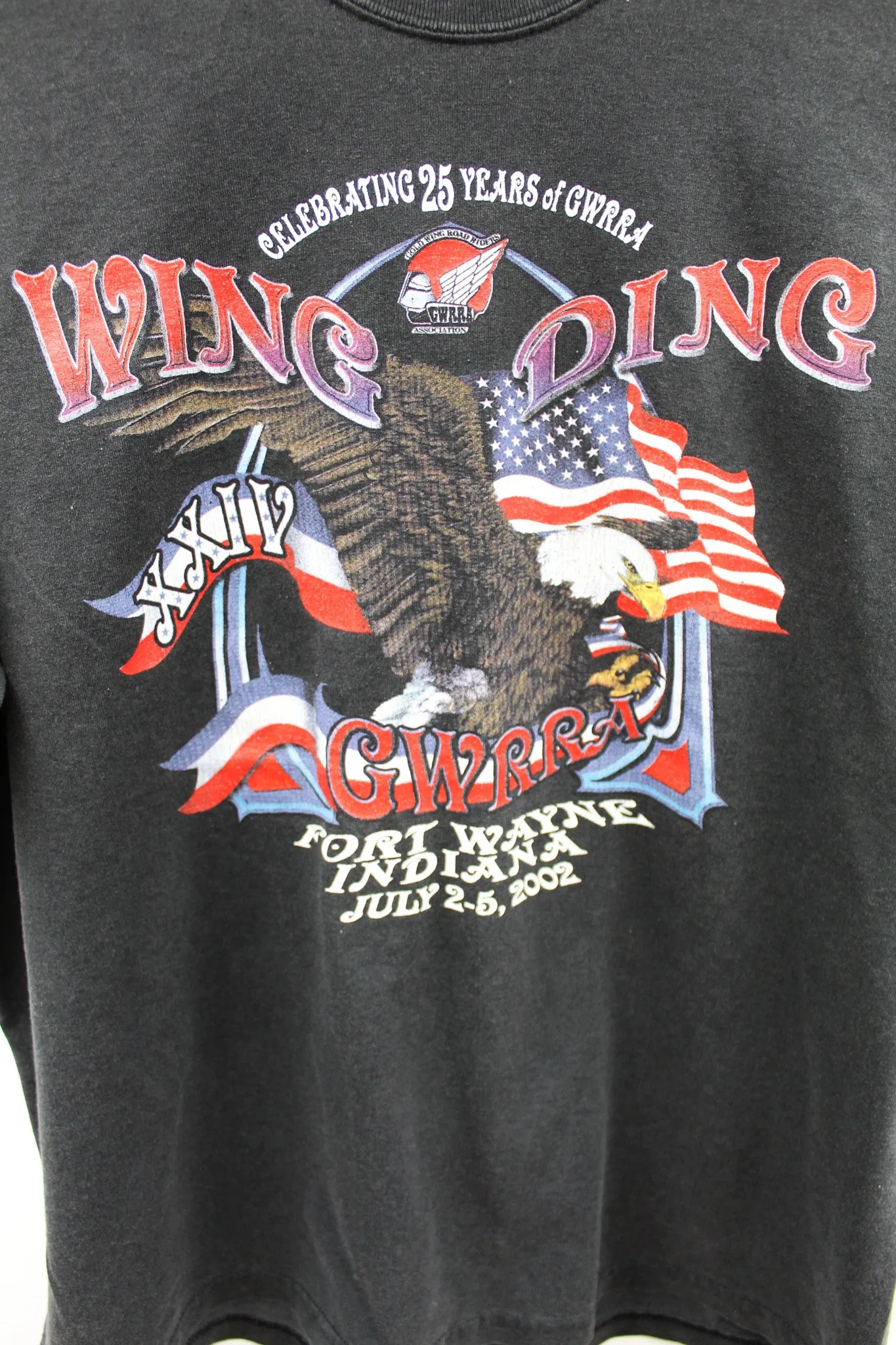 X - Vintage 2002 Gold Wing Road Rider 25th Anniversary Motorcycle Hanes Heavyweight Tee sold by HG Vintage product image thumbnail 2