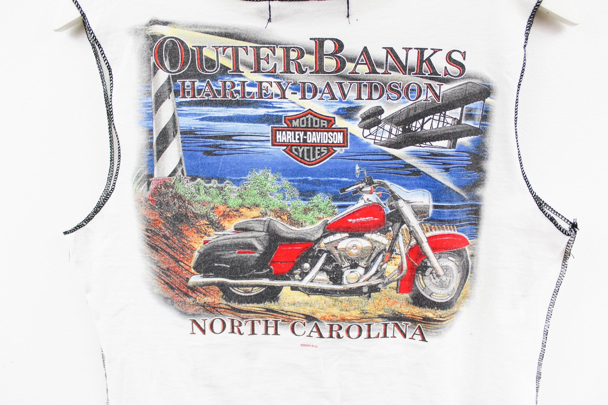 Haus Of Mojo Reworked Vintage Harley Davidson North Carolina Screaming Eagle Design Double Stitch Crop Top sold by HG Vintage product image thumbnail 4