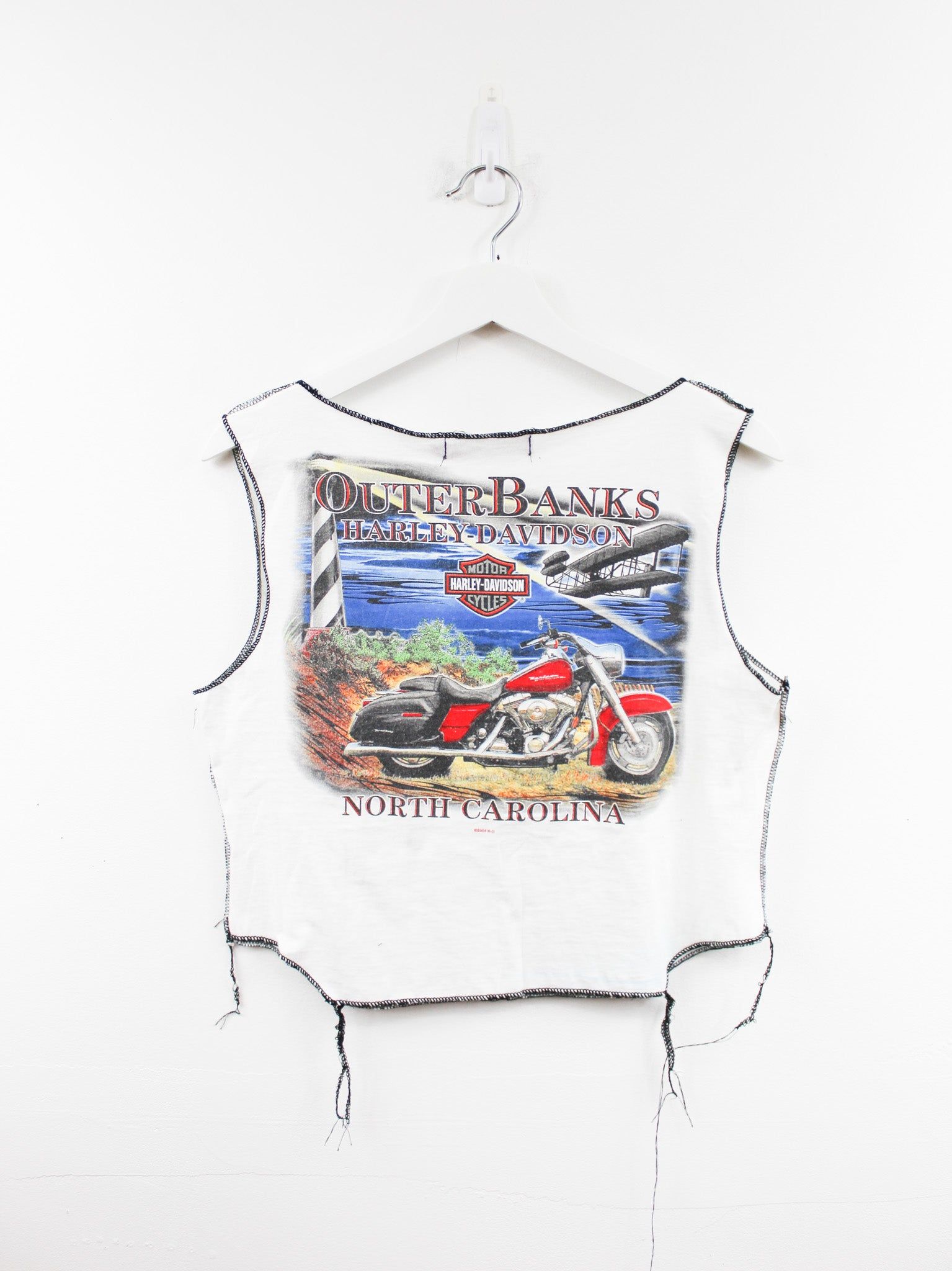 Haus Of Mojo Reworked Vintage Harley Davidson North Carolina Screaming Eagle Design Double Stitch Crop Top sold by HG Vintage product image thumbnail 3