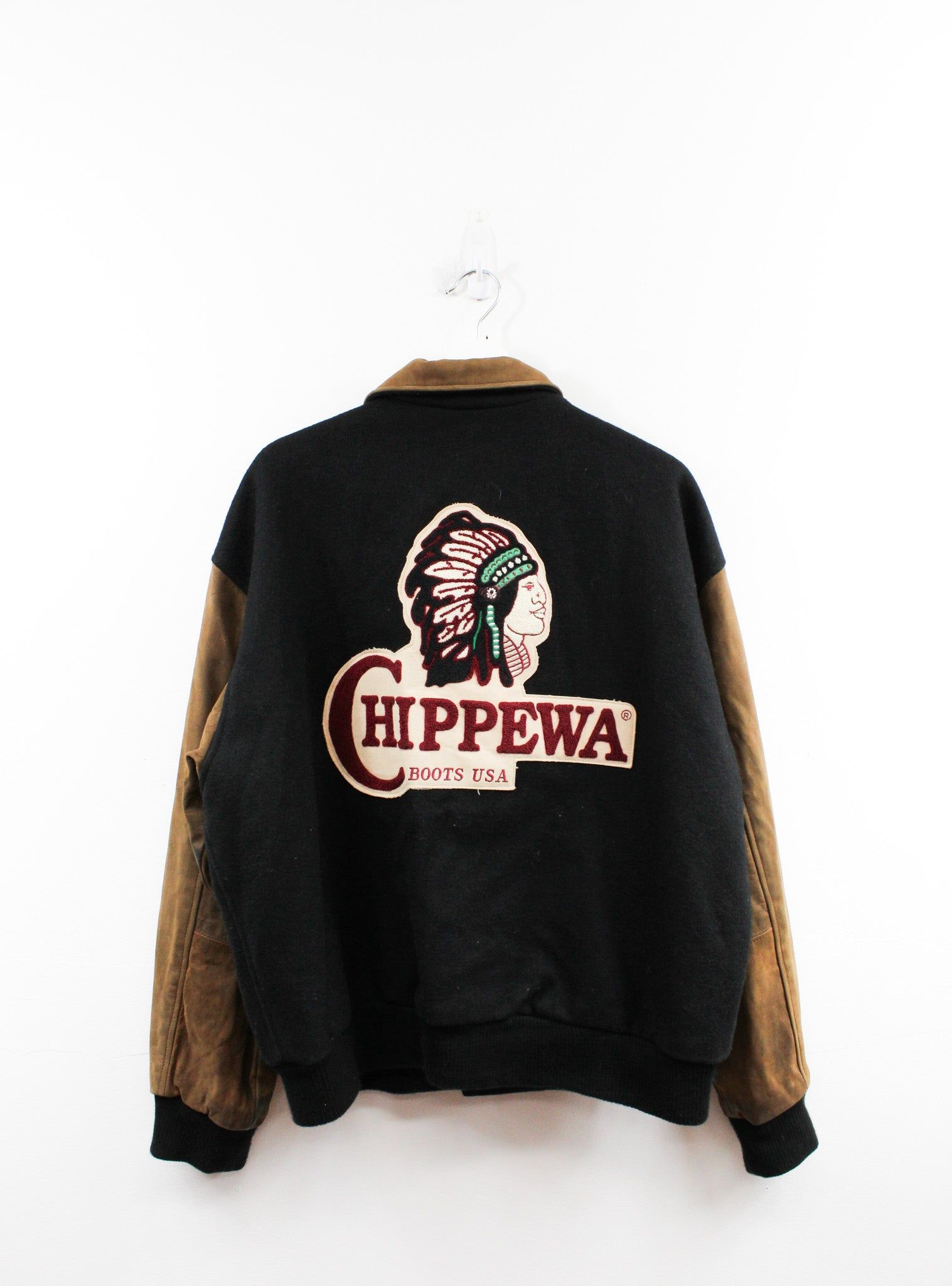 Vintage Chippewa Boots USA Leather Varsity Jacket sold by HG Vintage product image thumbnail 3