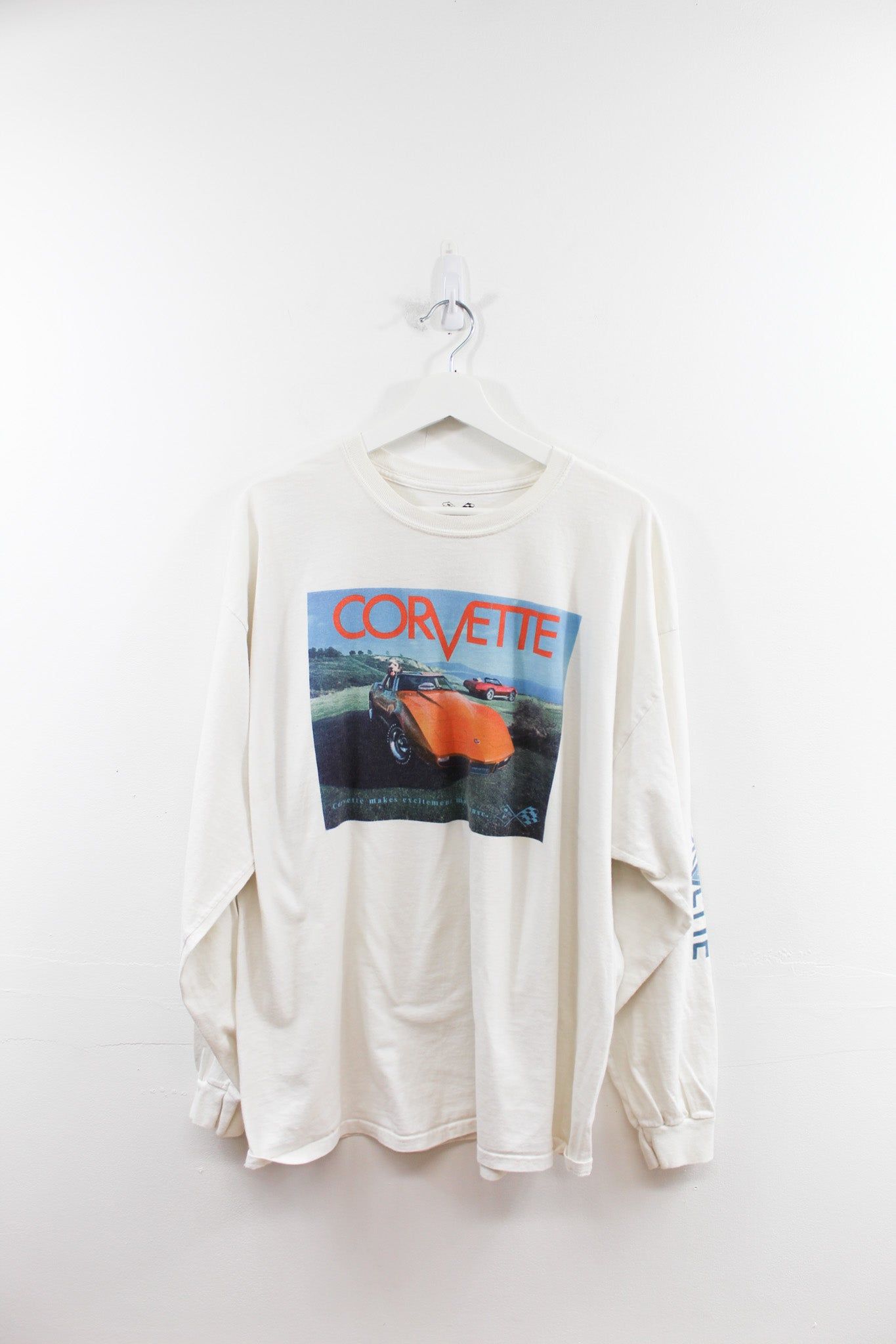 CC- Corvette Picture Long Sleeve Tee sold by HG Vintage